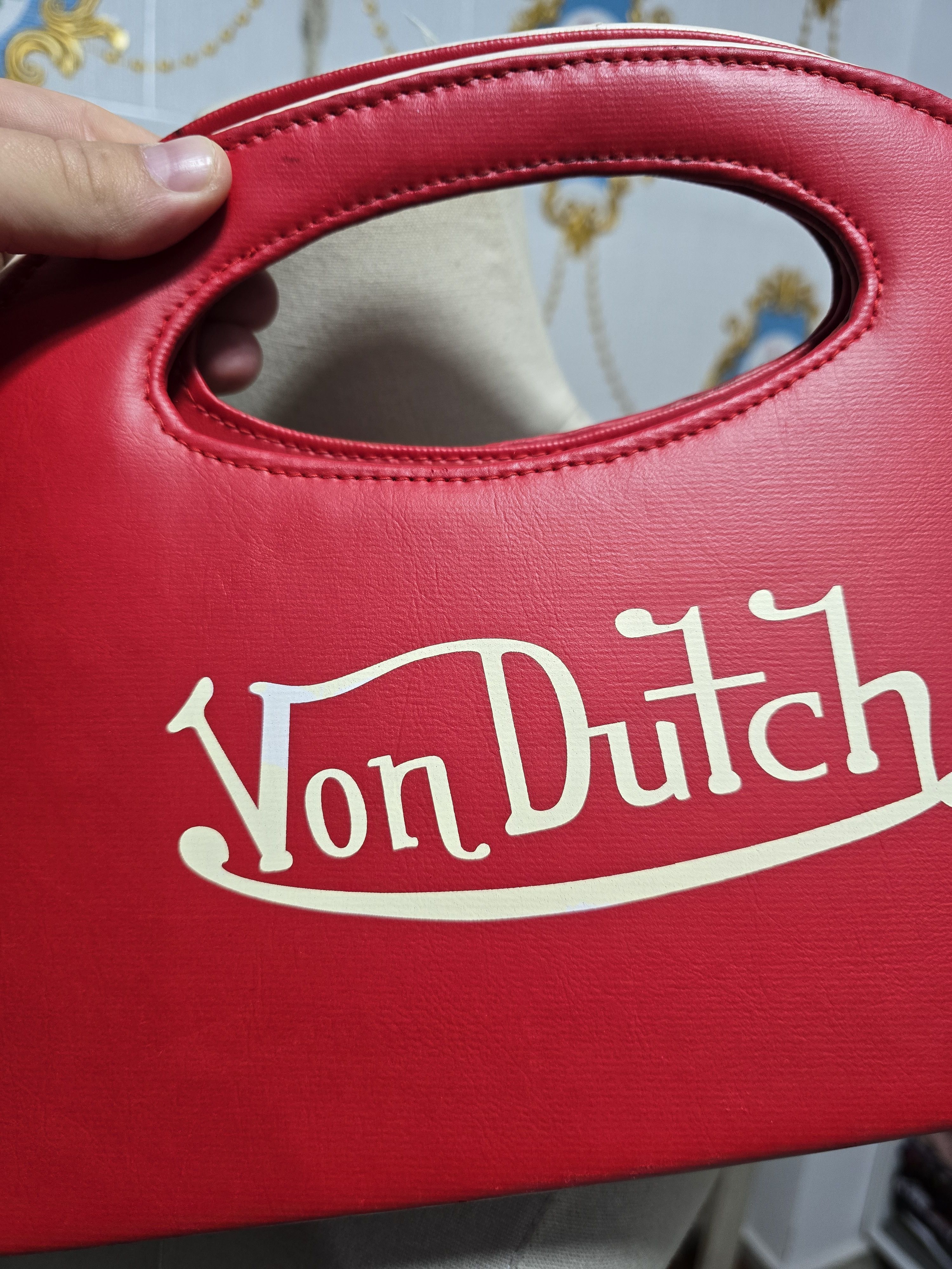 Von Dutch VON DUTCH red and white bowling bag VINTAGE, RARE Size ONE SIZE - 3 Thumbnail