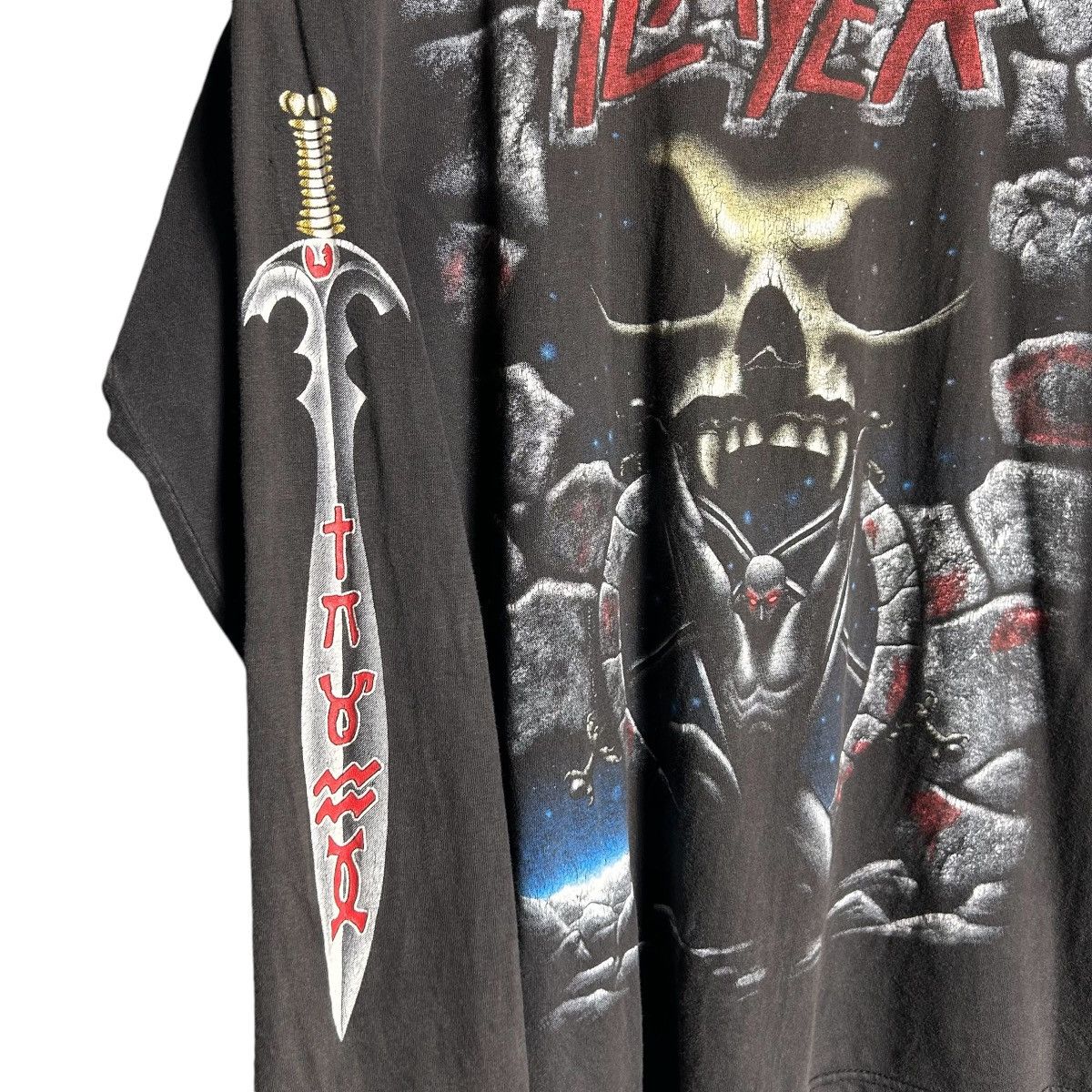 Slayer × Vintage Vintage 90s Slayer live intrusion Long Sleeve Tshirt Size US XL / EU 56 / 4 - 4 Thumbnail