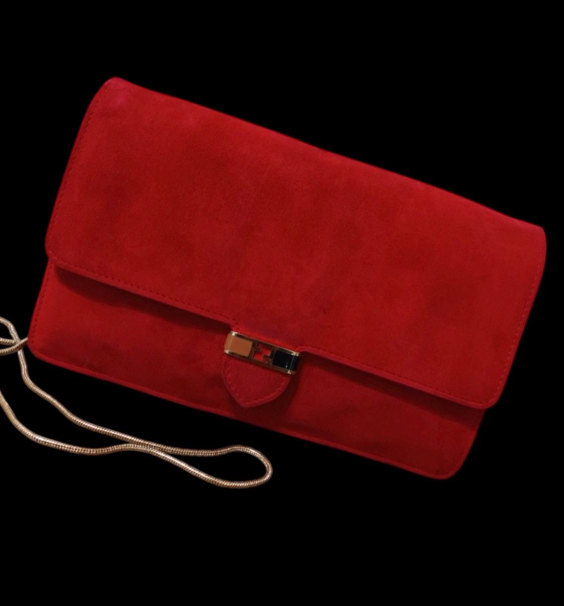 Fendi 💯FENDI ROMA Chain WOC/Clutch Shoulder Leather Red Purse Bag Size ONE SIZE - 1 Thumbnail