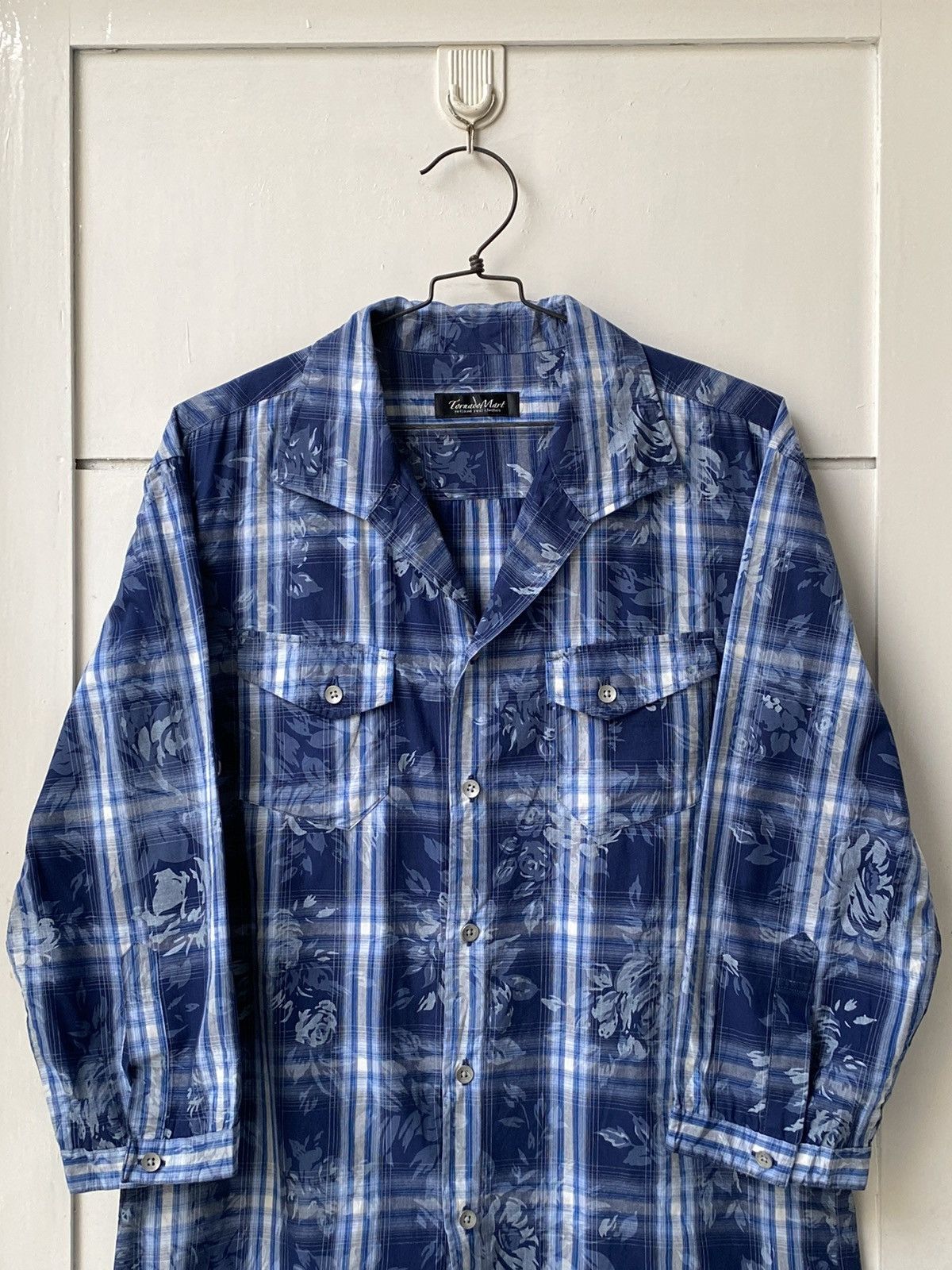 Tornado Mart TORNADO MART Flower Tartan Motive Shirt Size US S / EU 44-46 / 1 - 12 Thumbnail
