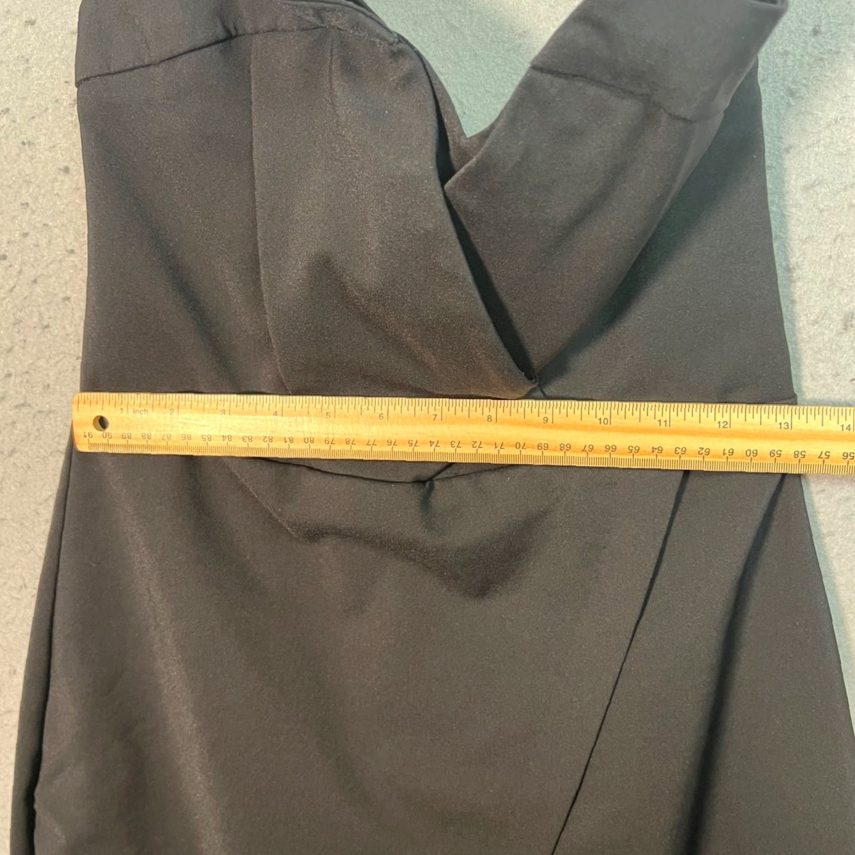 Asos ASOS Womens 6 Black Strapless Sweetheart Neckline Wrap Front Dress Size 6 Bodycon Cotton Blend Short Dress Size M / US 6-8 / IT 42-44 - 7 Thumbnail