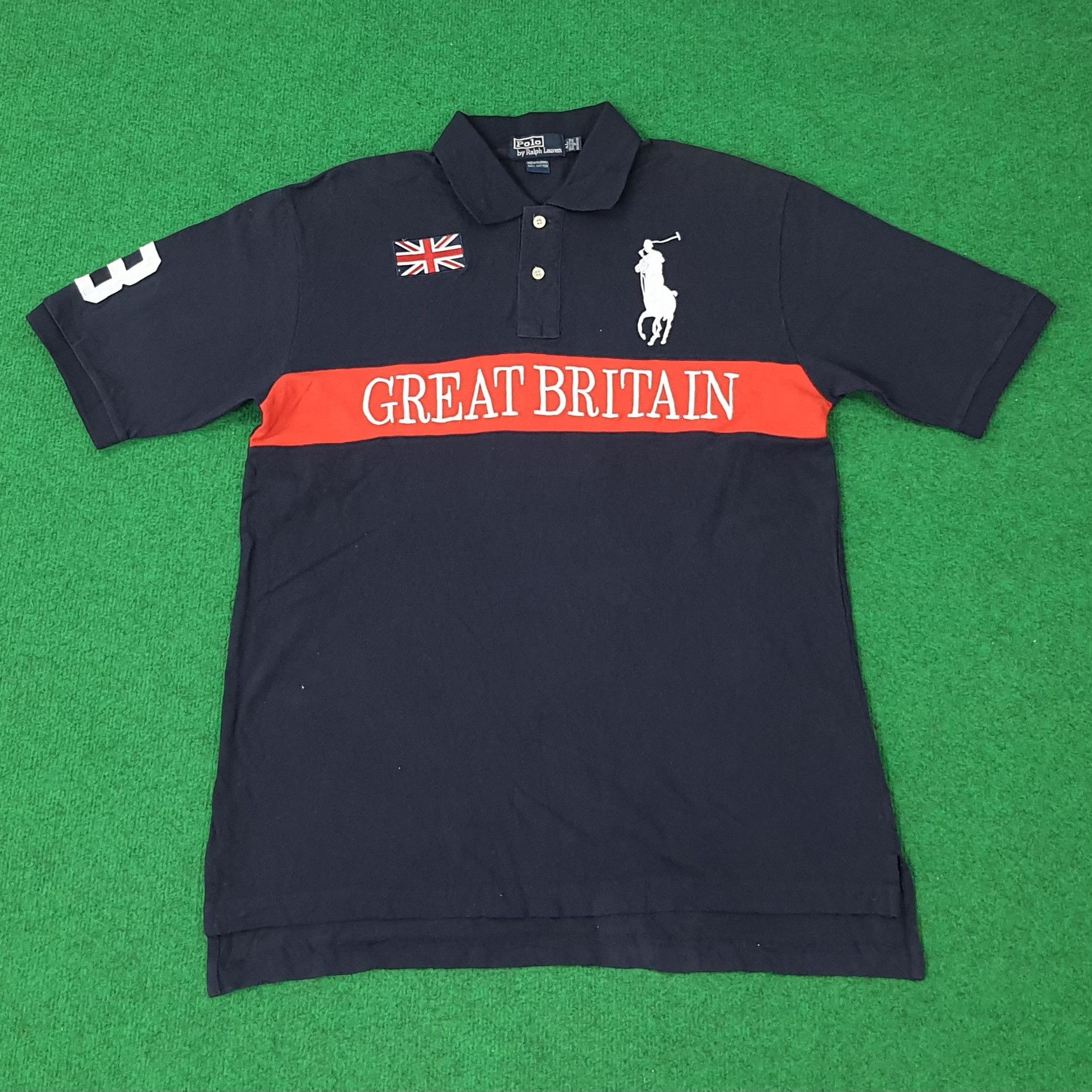 Polo Ralph Lauren Vintage Polo Ralph Lauren Great Britain Polo Shirt C259N79 Size US L / EU 52-54 / 3 - 1 Thumbnail