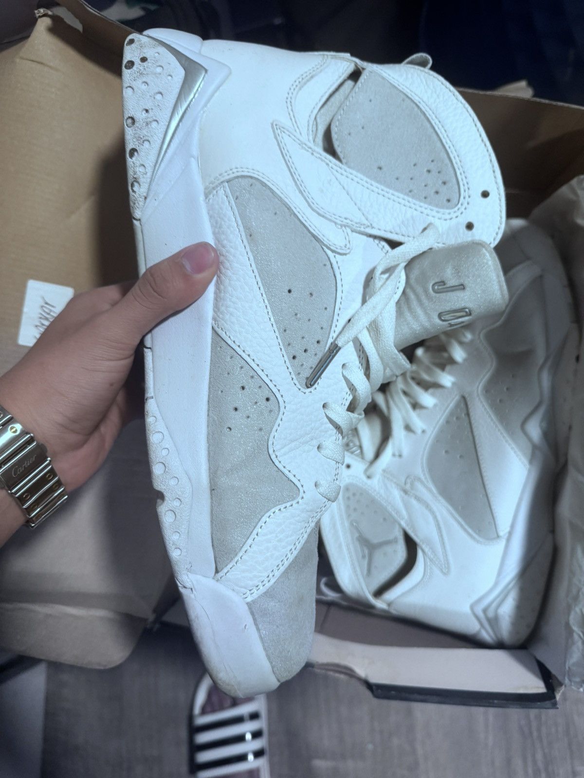 Jordan Brand Air Jordan 7 Retro Metallic sliver Size US 12 / EU 45 - 1 Thumbnail