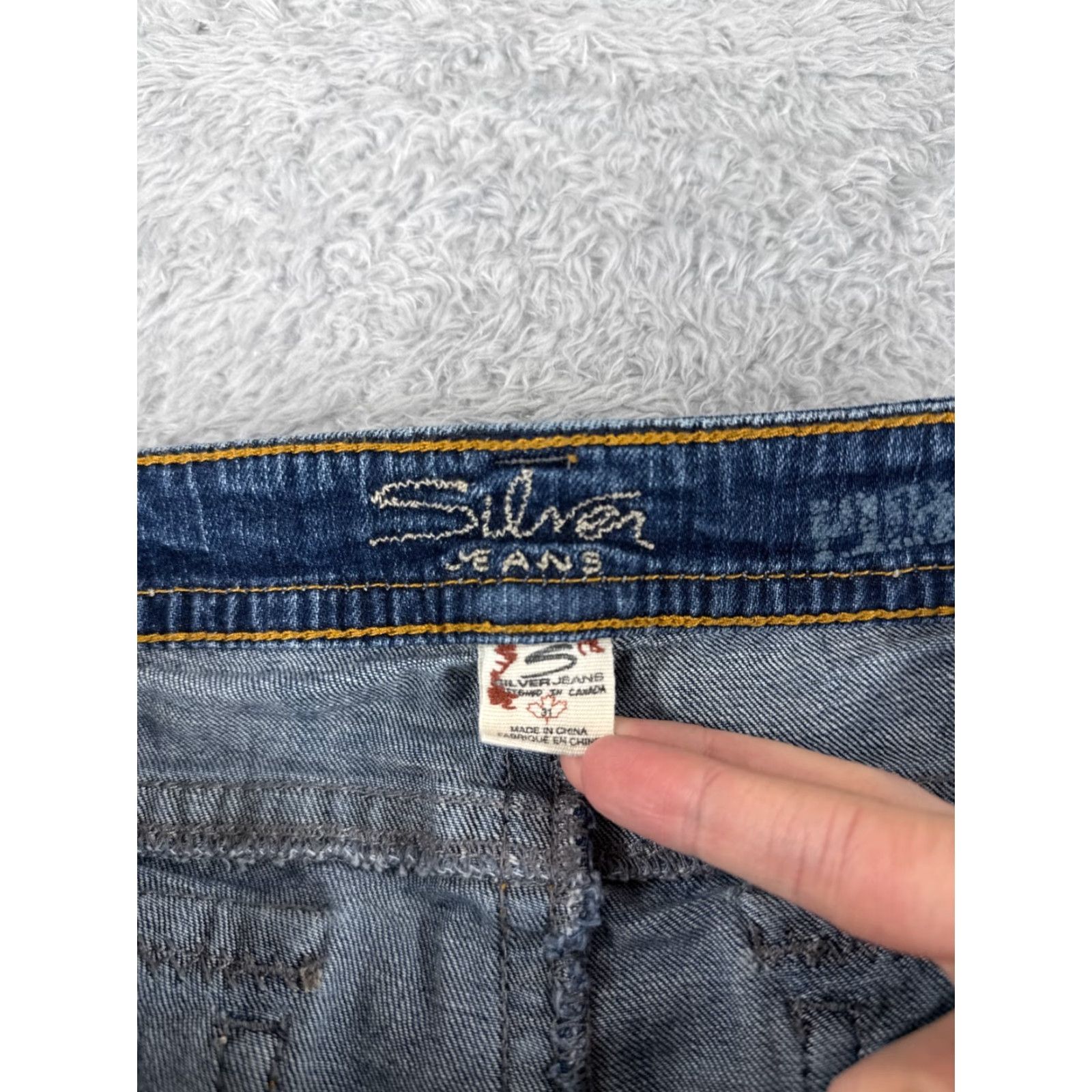 Silver Jeans Co. Silver Jeans Pants Womens 31 Blue Denim Jeans Crop Low Rise 30x26 Pioneer Flood Size 24" / US 00 / IT 34 - 6 Thumbnail