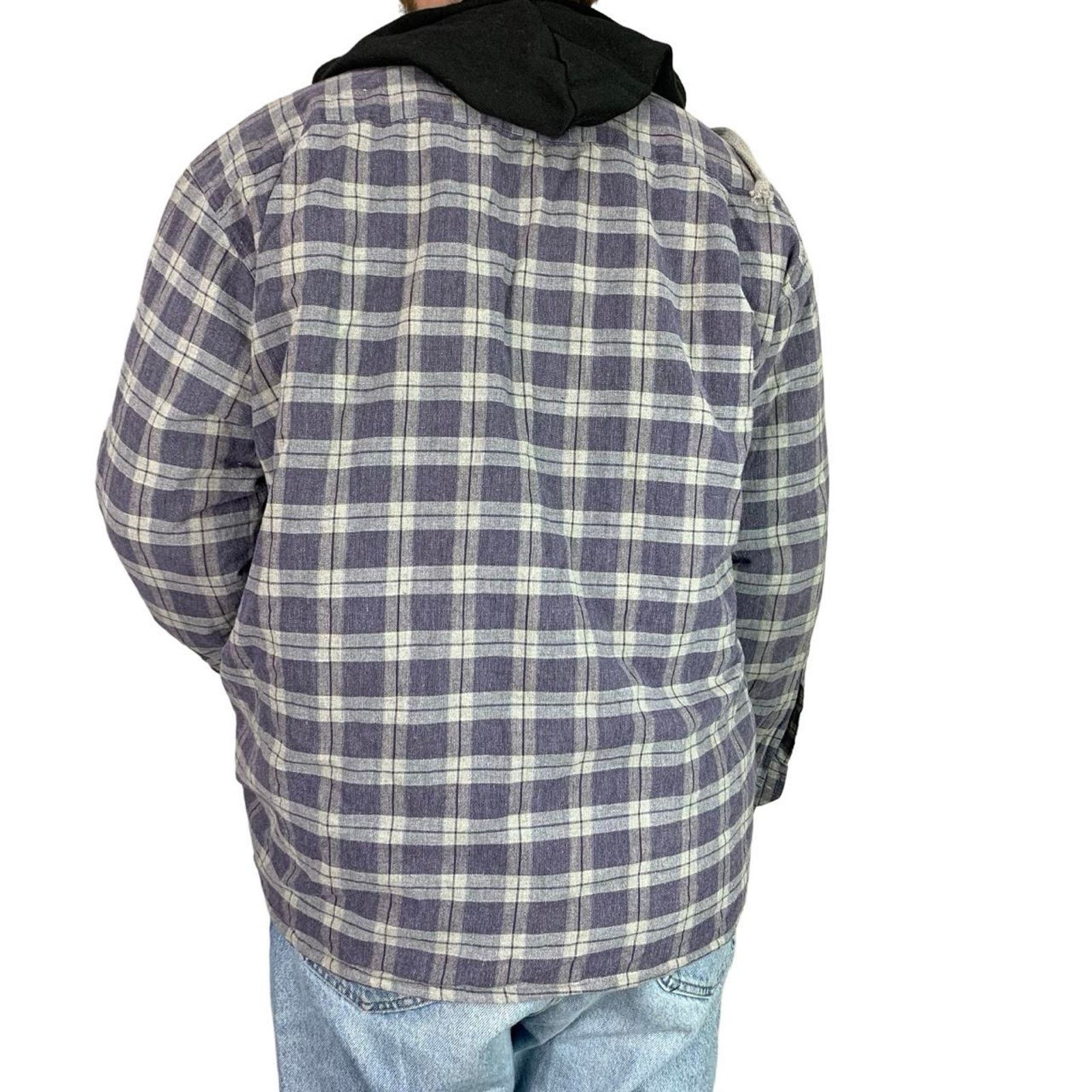 Vintage Vintage 90s Quilted Plaid Flannel Button Up shirt Size US XXL / EU 58 / 5 - 3 Thumbnail