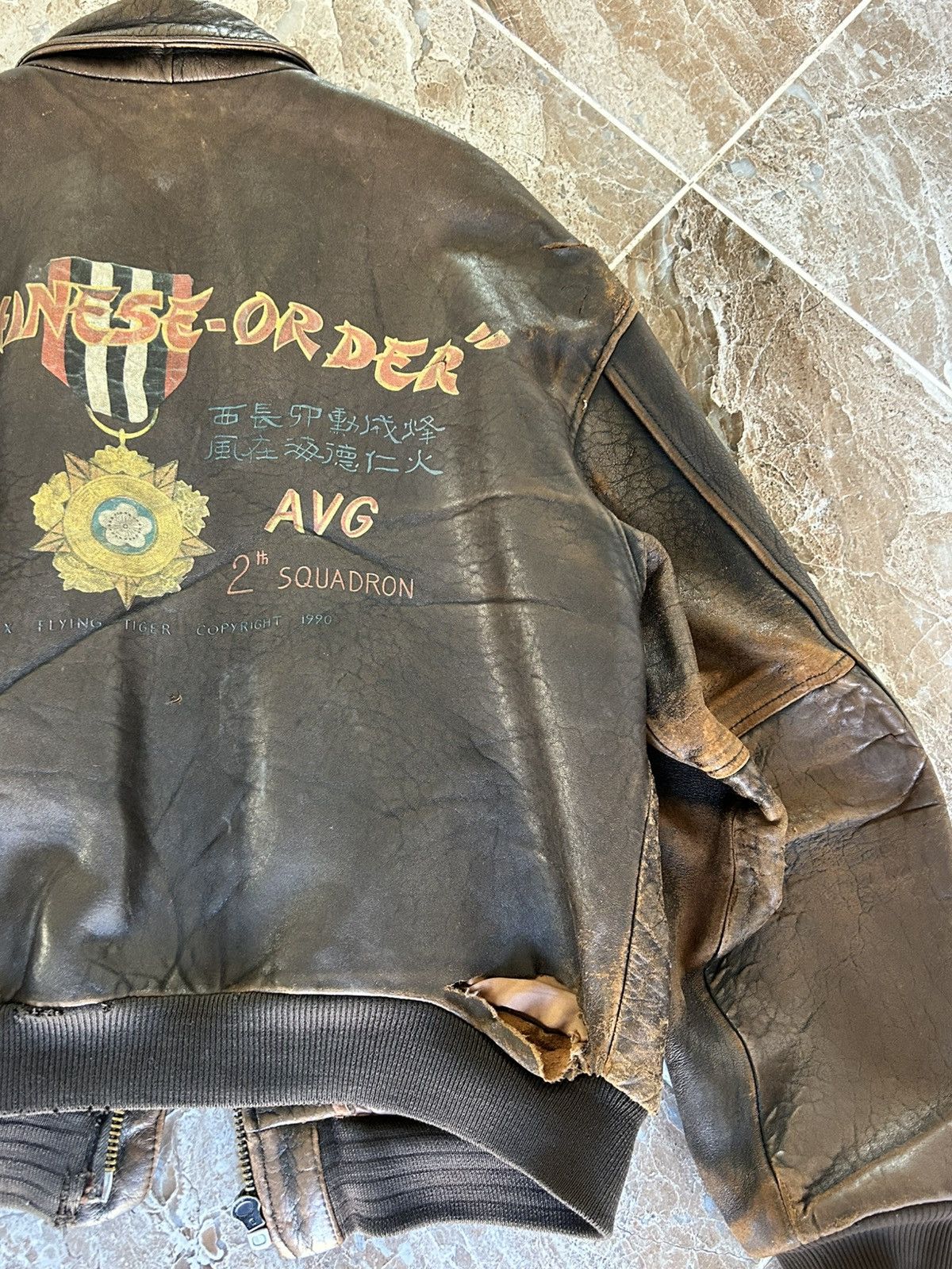 Avirex Avirex Vintage Leather Jacket “Chinese Order” Flying Tigers Size US L / EU 52-54 / 3 - 4 Thumbnail