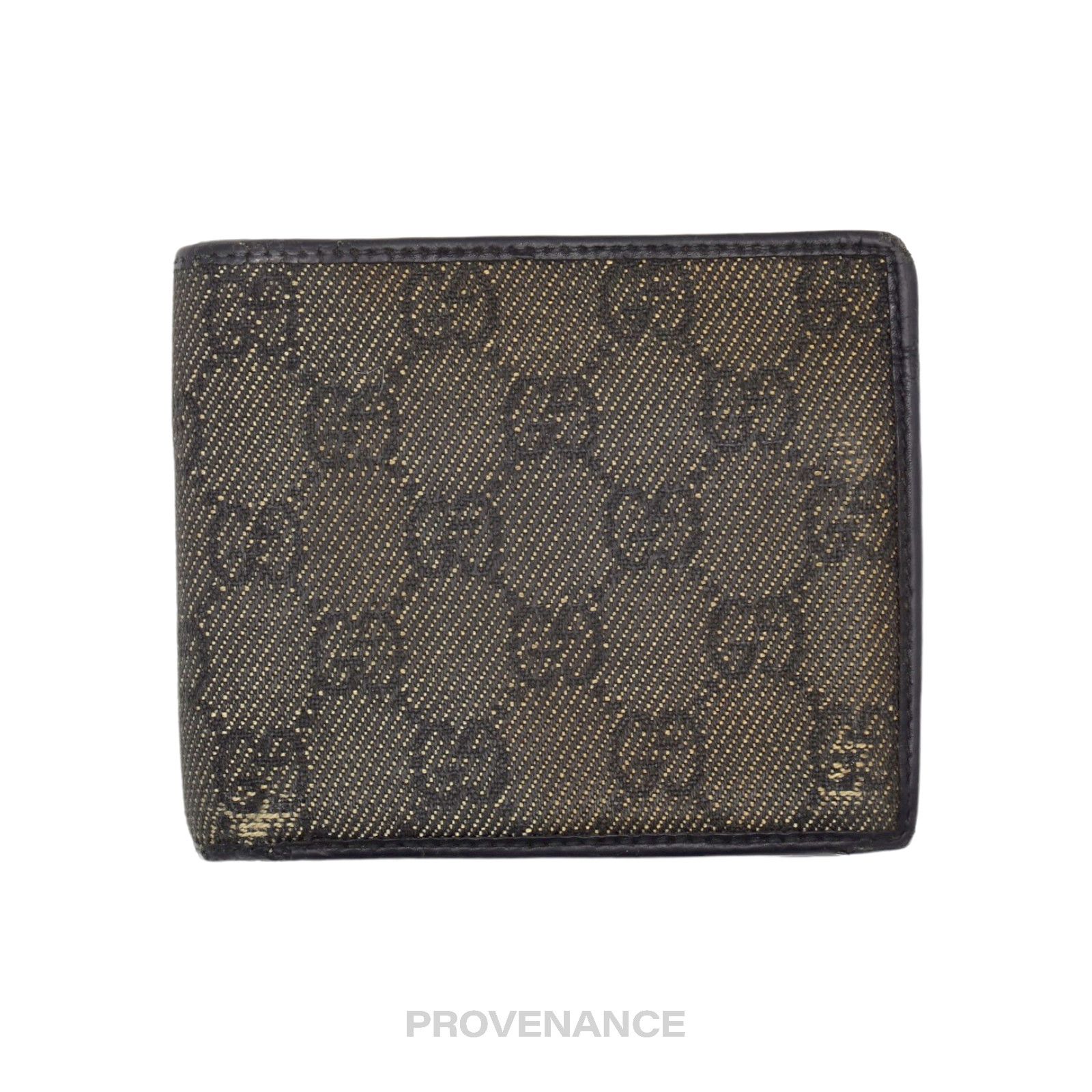 image of Gucci Bifold Wallet - Black GG Canvas, Men's