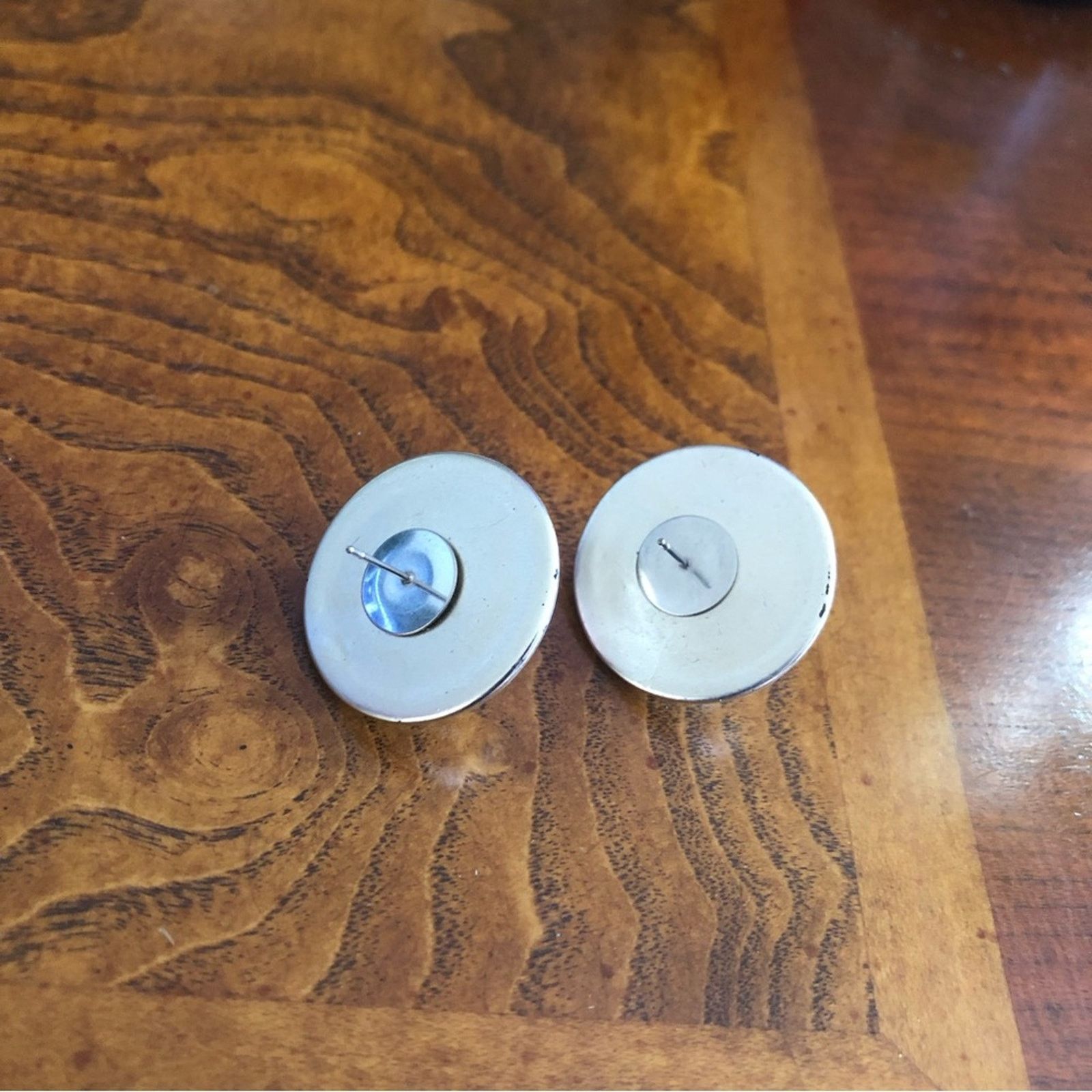 Jewelry Pink marble cabochon matte silver pierced earrings Size ONE SIZE - 5 Thumbnail