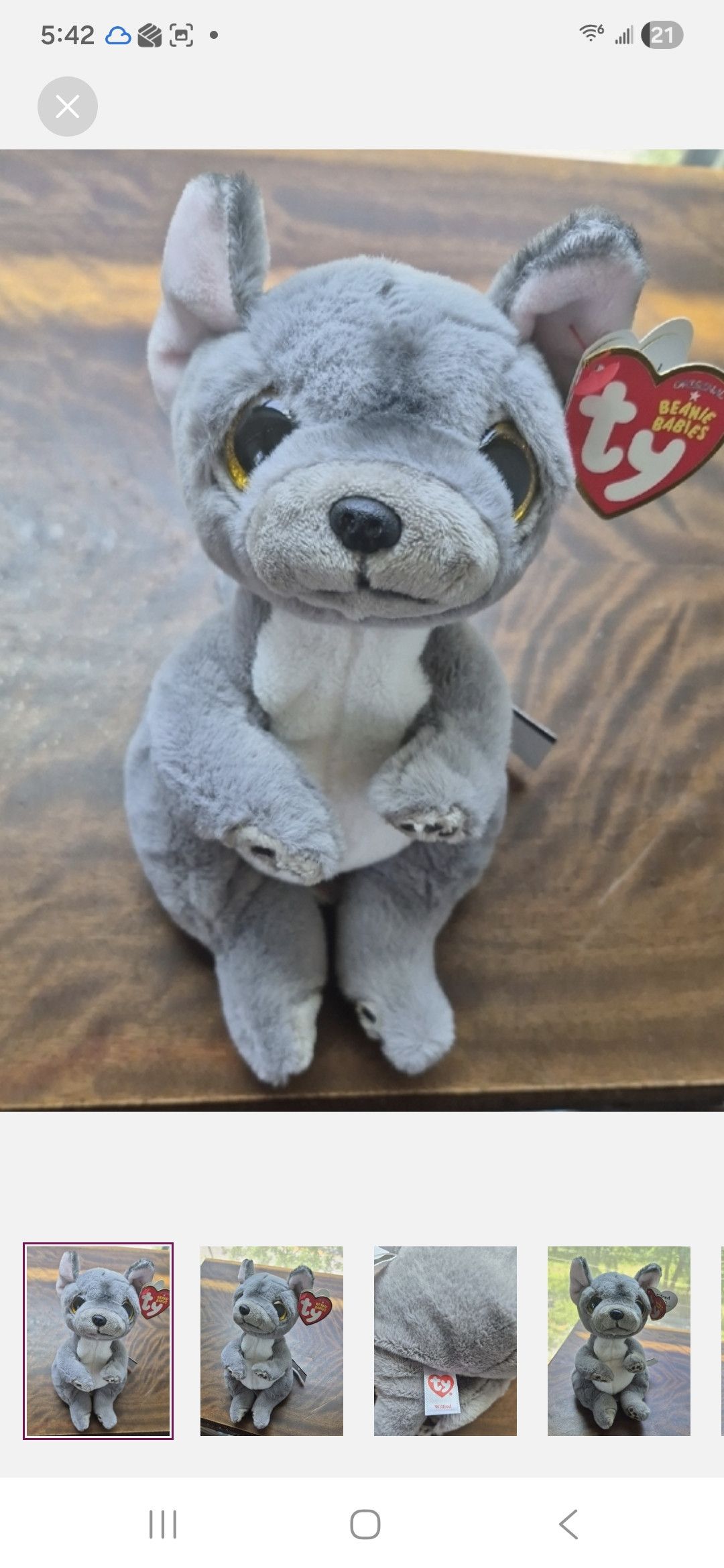 Other TY Beanie Babies Wilfred Baby Puppy Size ONE SIZE - 3 Thumbnail