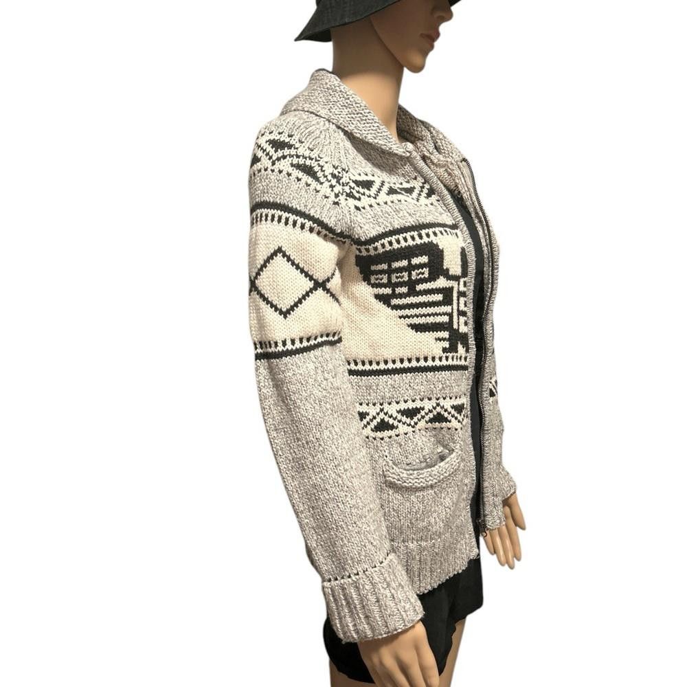 Designer Bluenotes Women's Grey Zip-Up Cardigan Sweater Size M/M Size M / US 6-8 / IT 42-44 - 2 Thumbnail