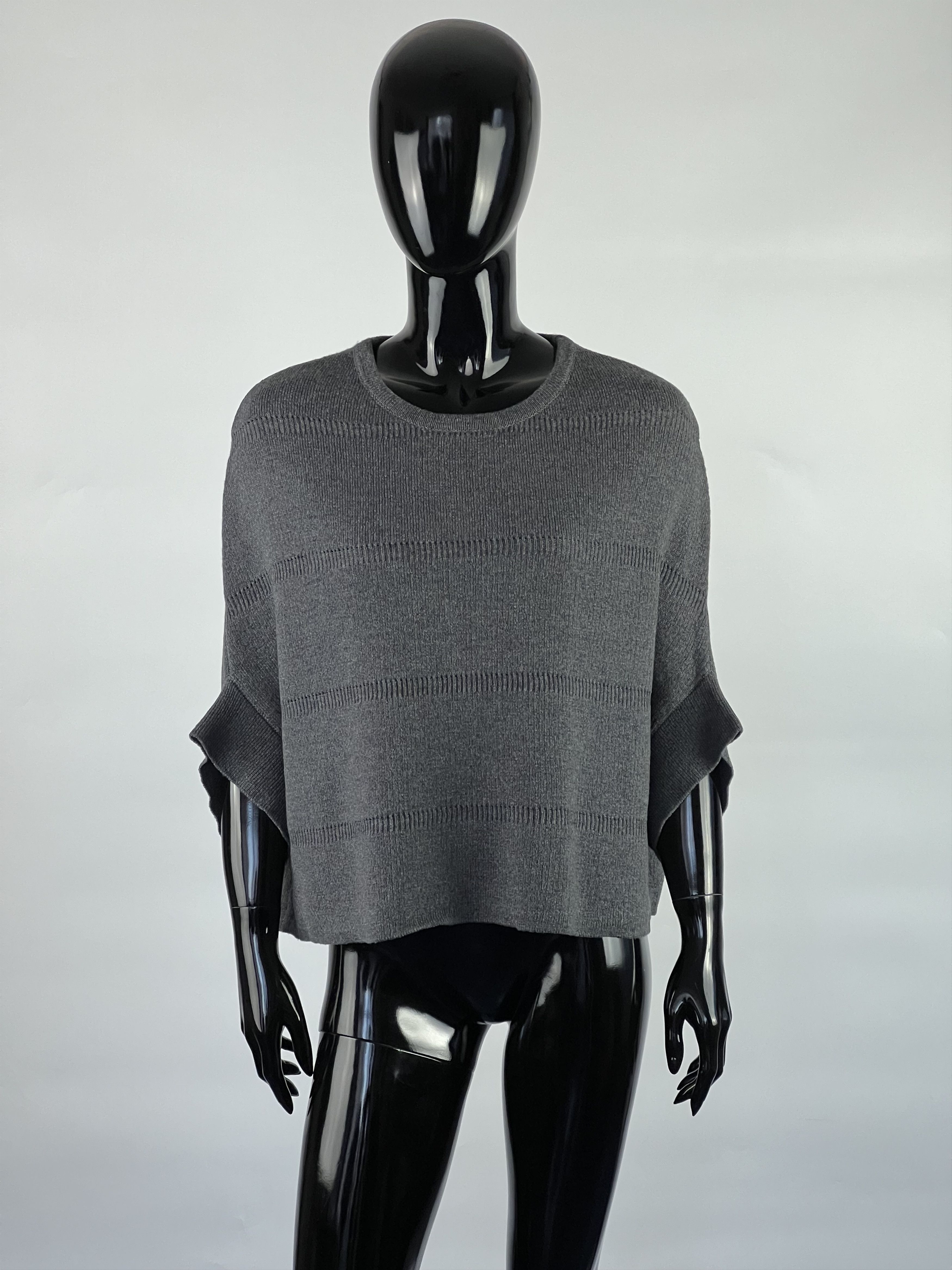 Designer Hemisphere Women's Gray Wool Cashmere Knit Top Size M Size M / US 6-8 / IT 42-44 - 1 Thumbnail