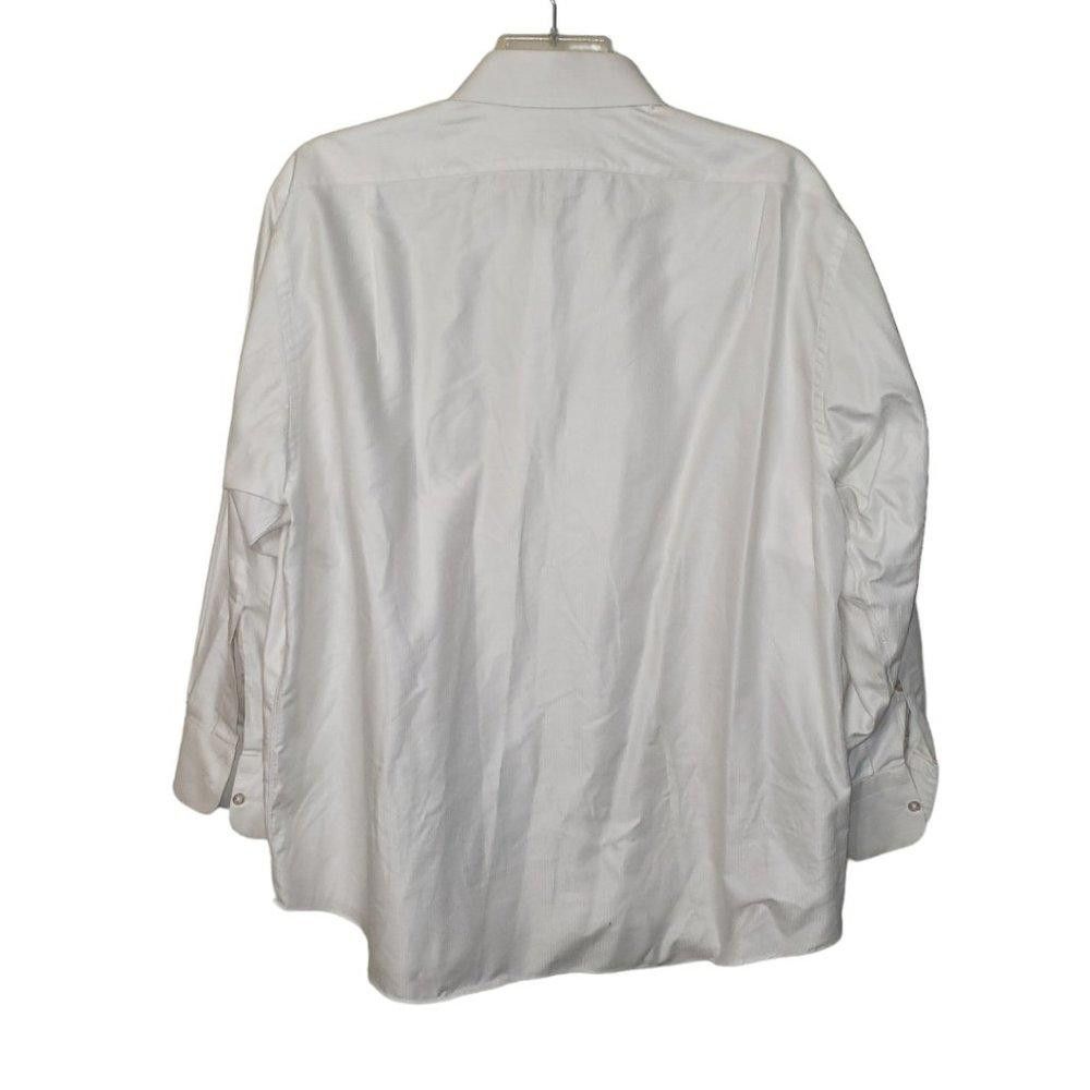 Designer CT355 David August White Long Sleeve Dress Shirt 10 Size 38R - 3 Thumbnail