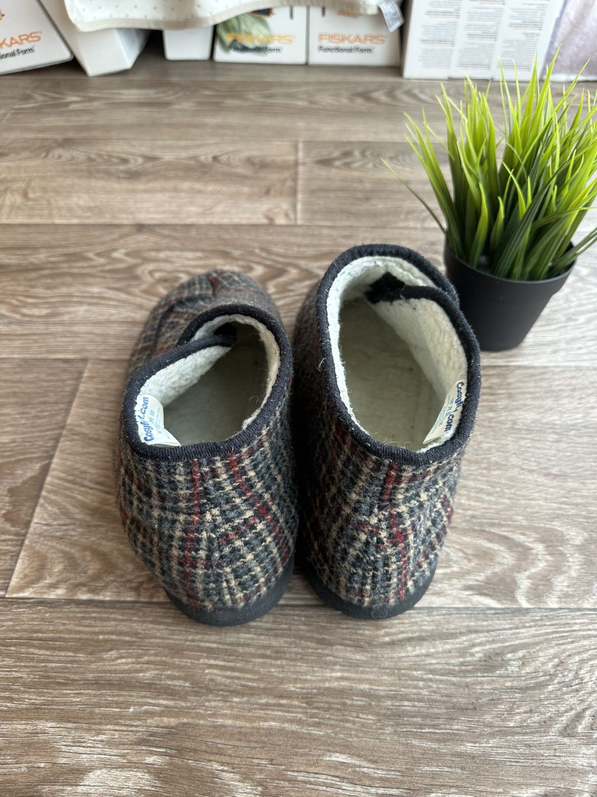 Vintage 🔥 Cosyfeet Mens Slipper Robbie Warm Lined Retro Check Size US 10 / EU 43 - 6 Thumbnail