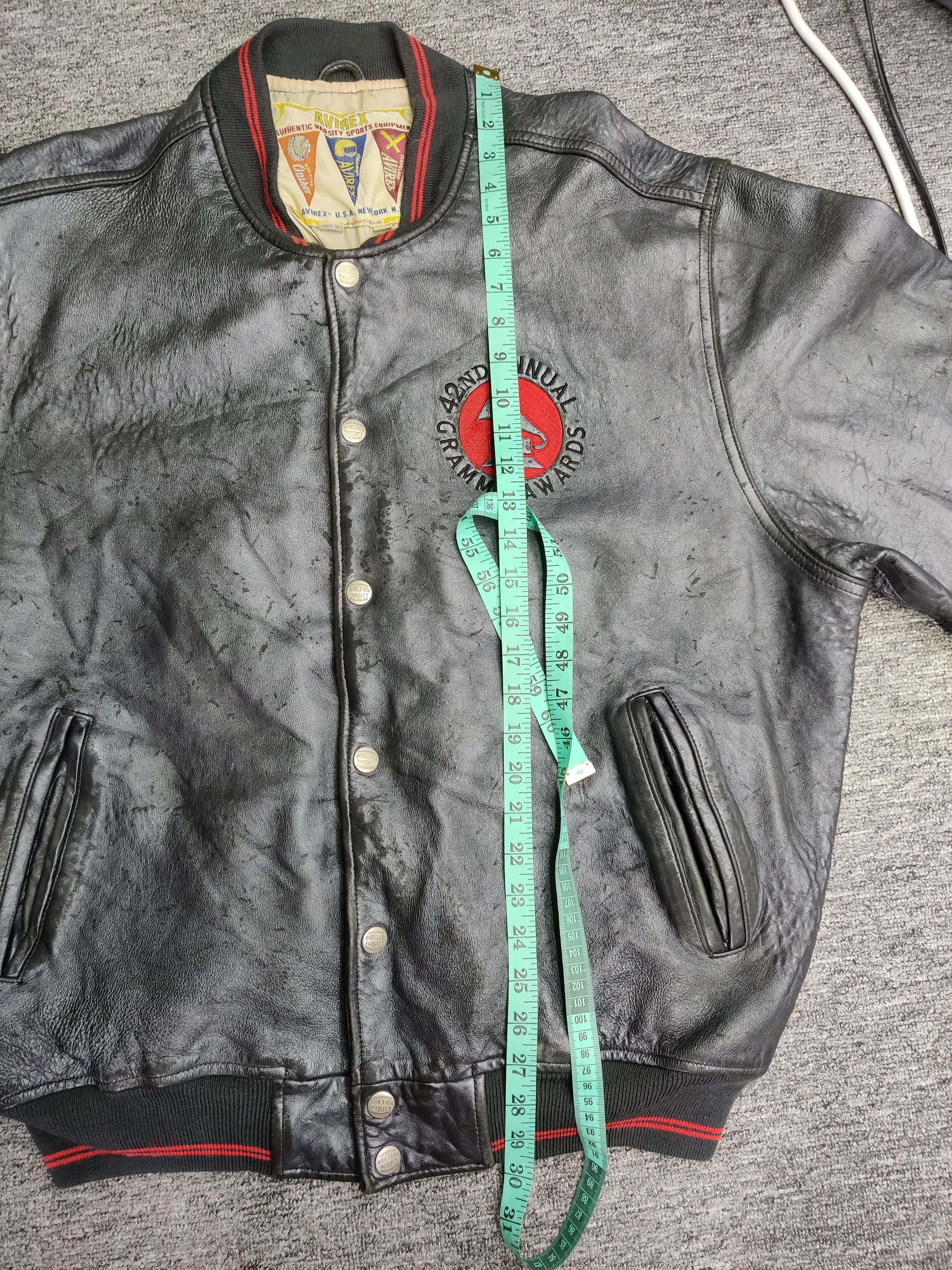 Avirex Vintage Avirex 42nd Grammy Awards Varsity Leather Jacket Size US XXL / EU 58 / 5 - 17 Thumbnail