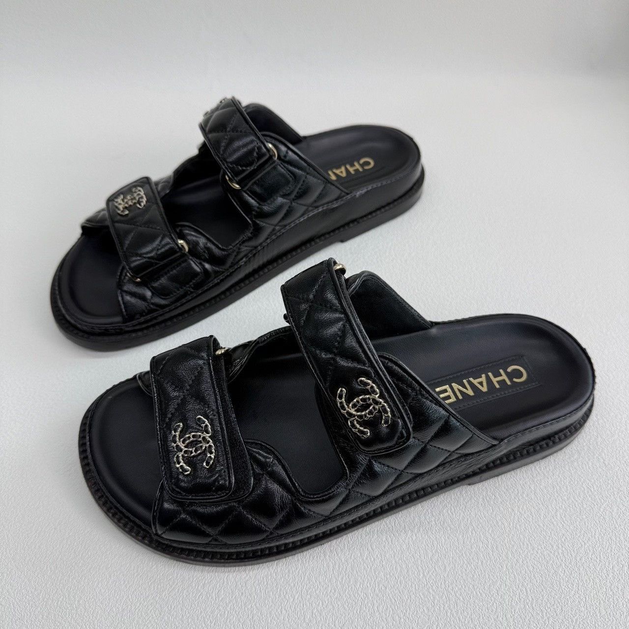 Chanel Chanel Retro Black Sandals us_6-5 Women Size US 6.5 / IT 36.5 - 1 Thumbnail