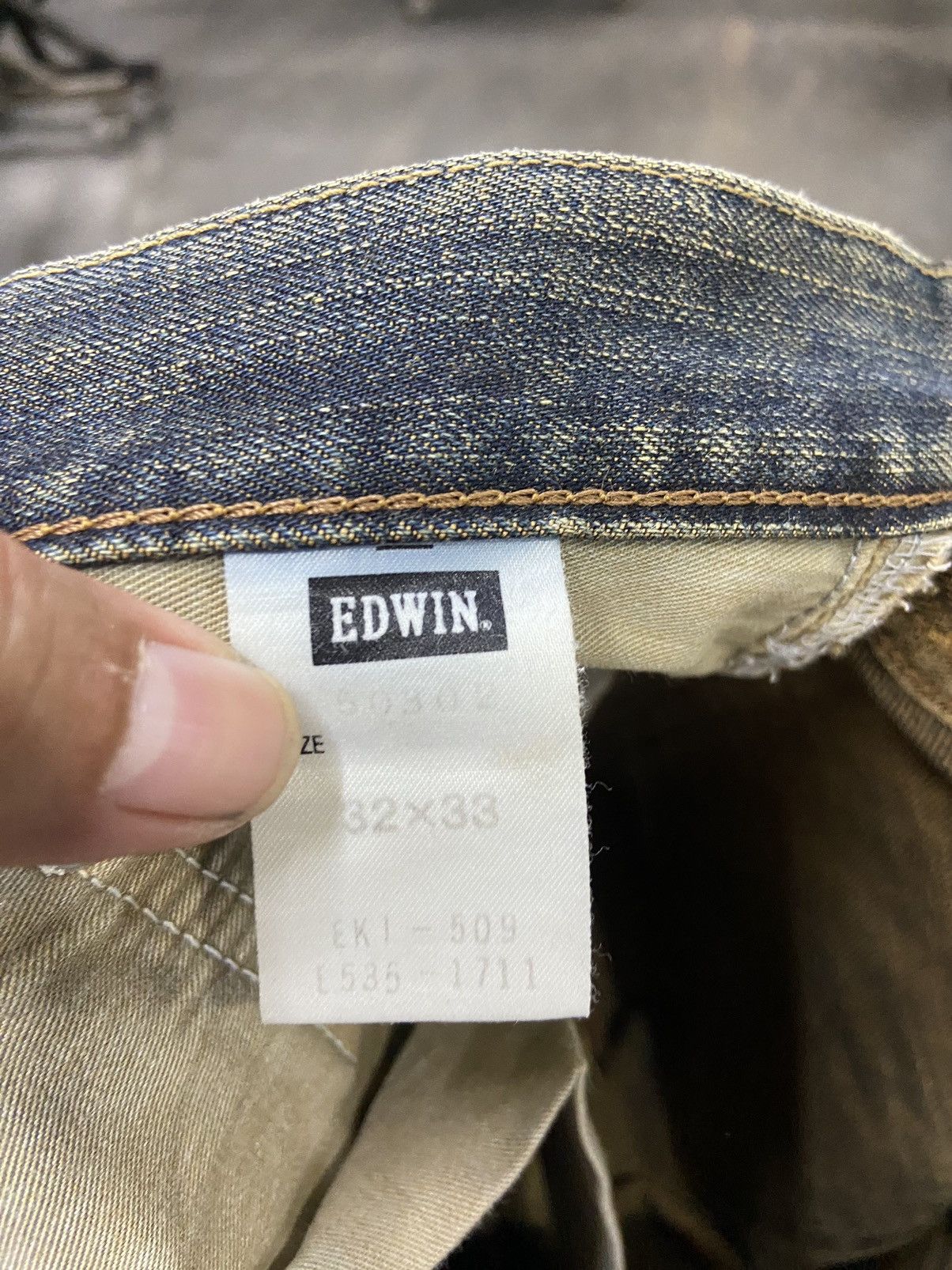 Beauty Beast Vintage Edwin Jeans Distressed Denim if 6 was 9 edwin 505ZZ Size US 33 - 20 Thumbnail