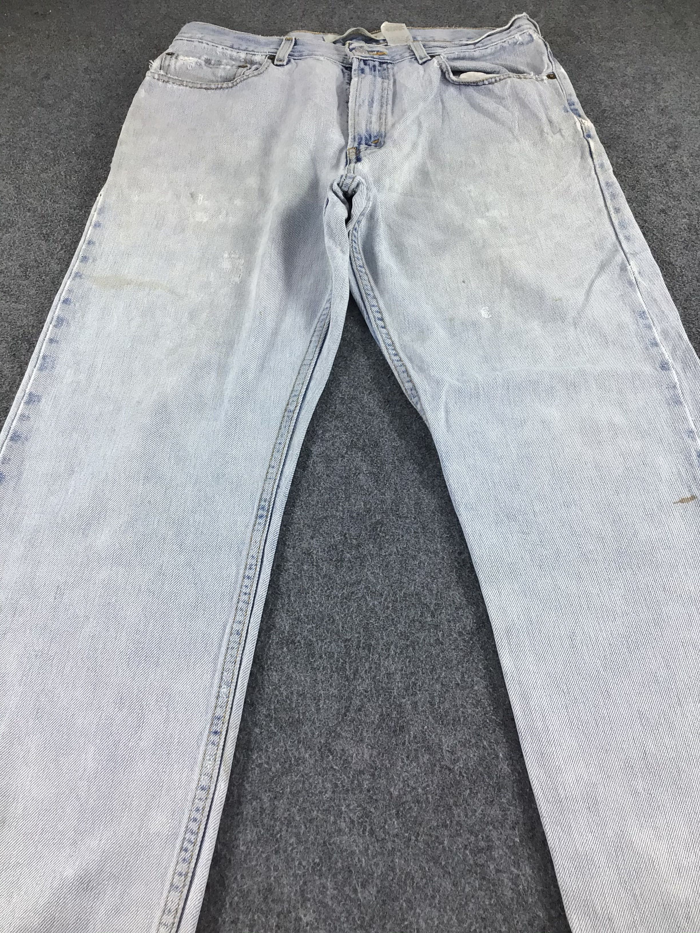 Levi's Vintage Levis 505 Jeans Distress Light Wash -J581 Size US 34 / EU 50 - 3 Thumbnail