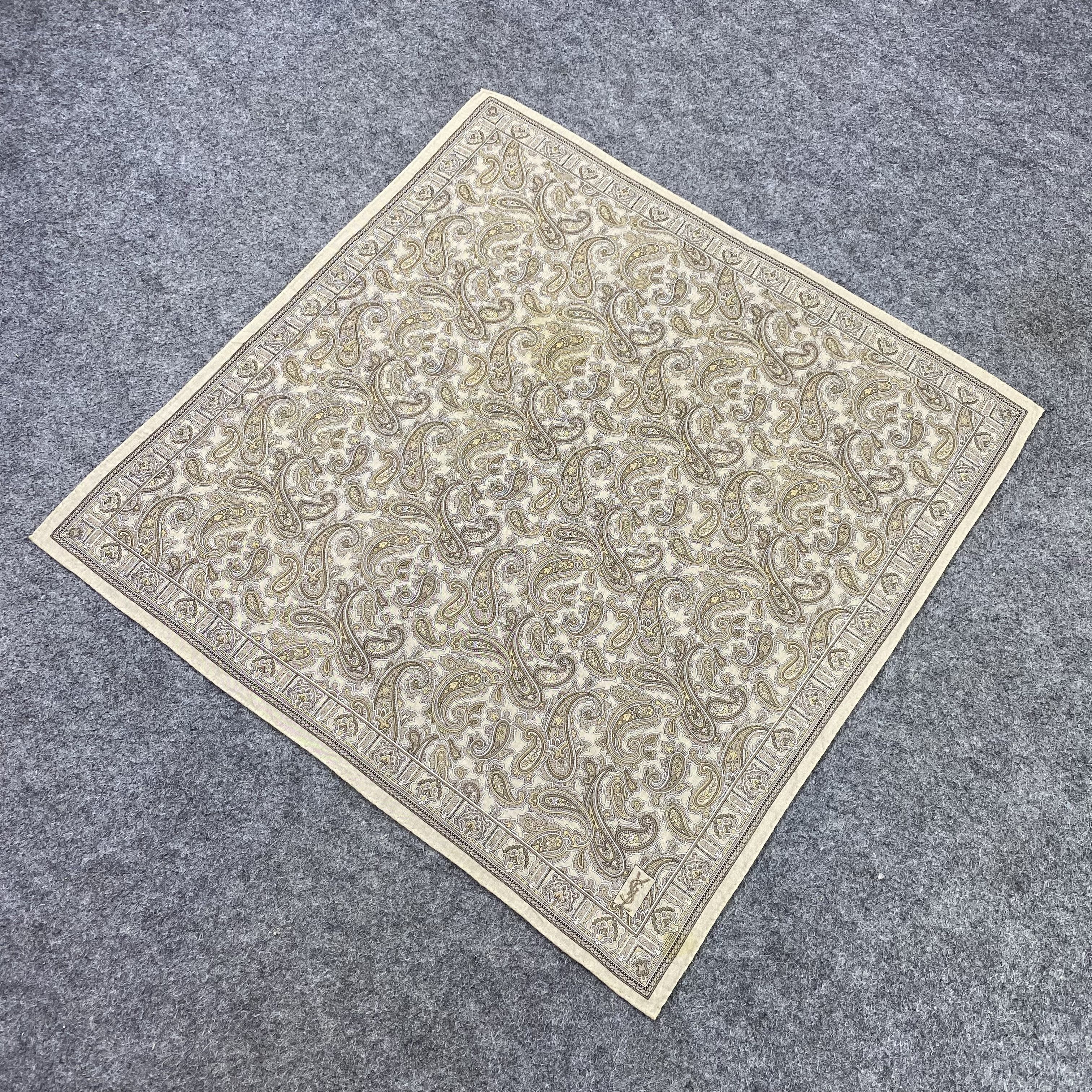 Yves Saint Laurent YSL Handkerchief Neckerchief Bandana-B1734 Size ONE SIZE - 4 Thumbnail