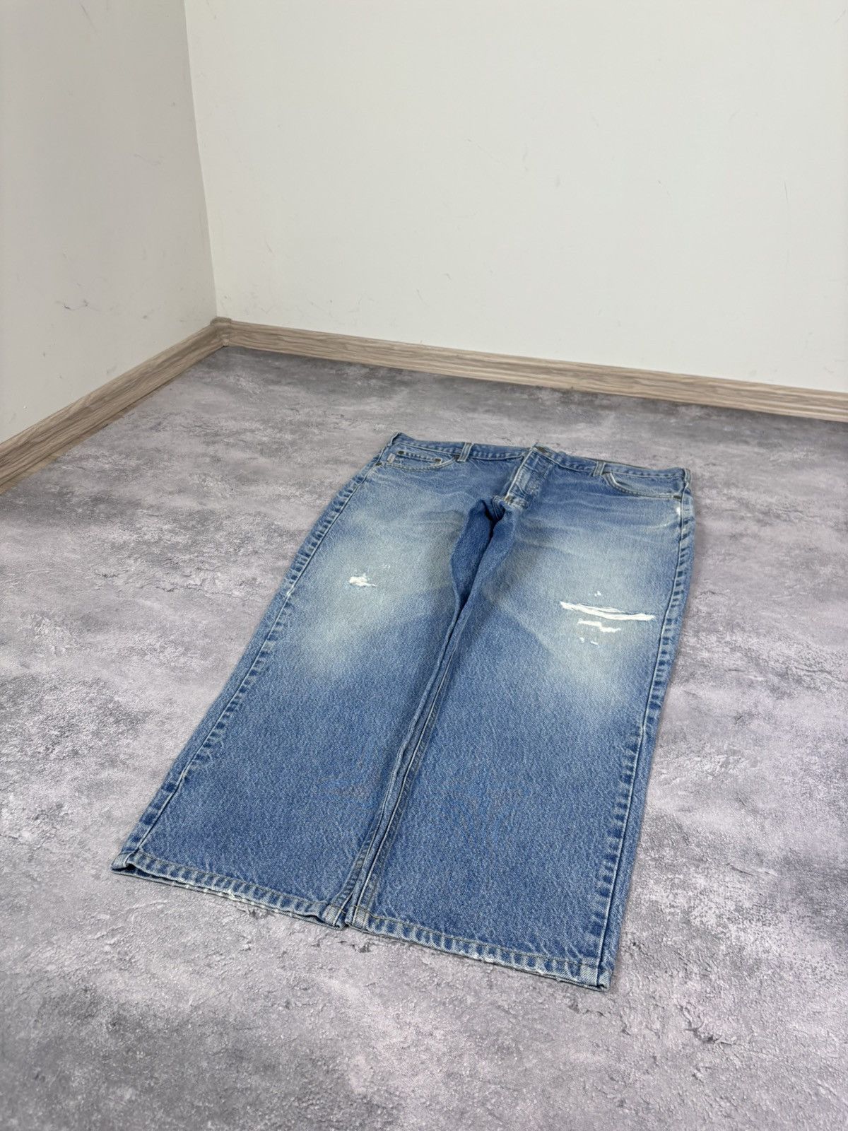 Carhartt Vintage Carhartt Men’s Faded Light Blue Baggy Denim Jeans Size US 42 / EU 58 - 9 Thumbnail