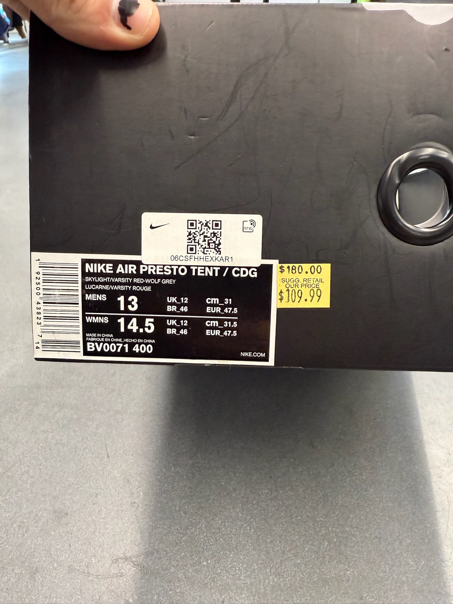 Comme des Garcons × Nike 2019 Nike Presto Foot Tent Comme Des Garcons - Skylight Size US 13 / EU 46 - 15 Thumbnail
