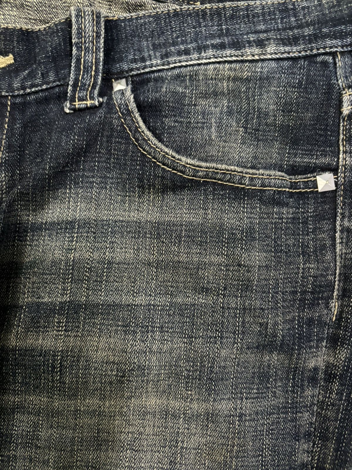 Hysteric Glamour Vintage Japanese Brand Studded Pocket Washed Flare Jeans Size US 33 - 6 Thumbnail