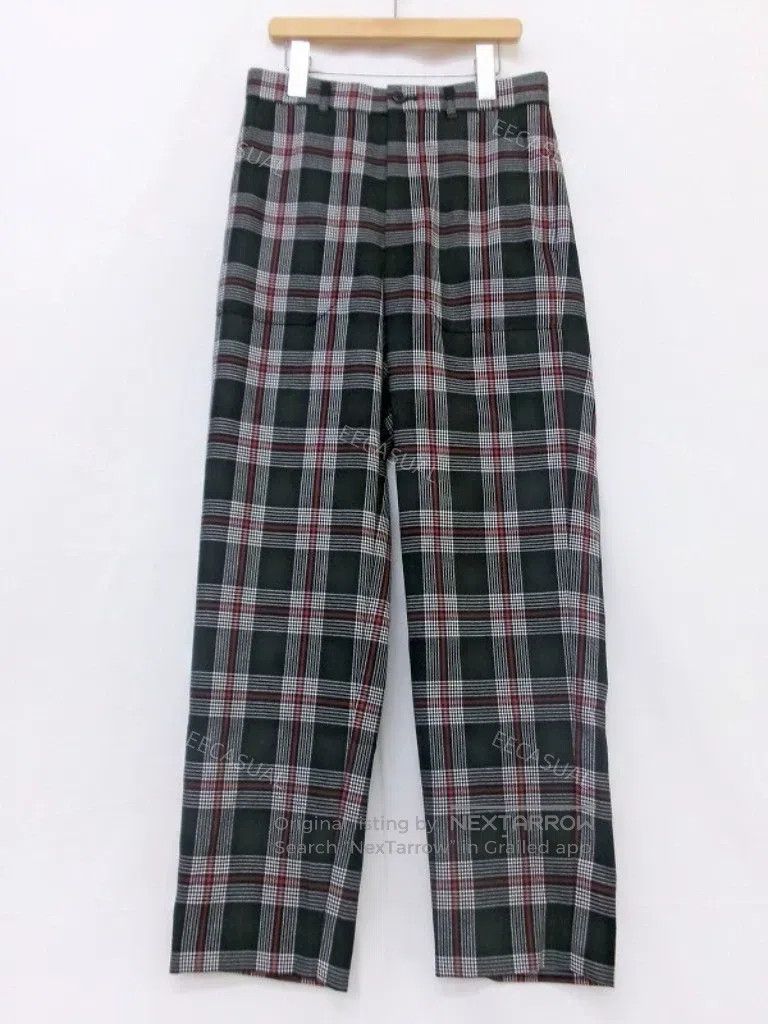 Comme des Garcons Comme Des Garcons size XS Black plaid wool straight-leg pa Size 23" - 1 Thumbnail