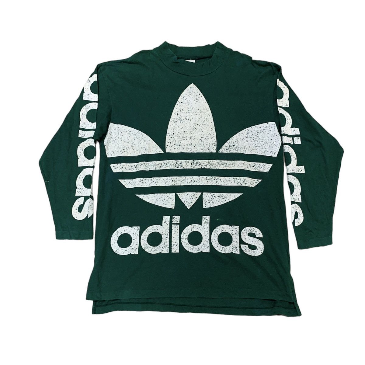 Vintage Vtg Adidas Trifoils Big Logo L/S T-Shirt Size US XL / EU 56 / 4 - 1 Thumbnail