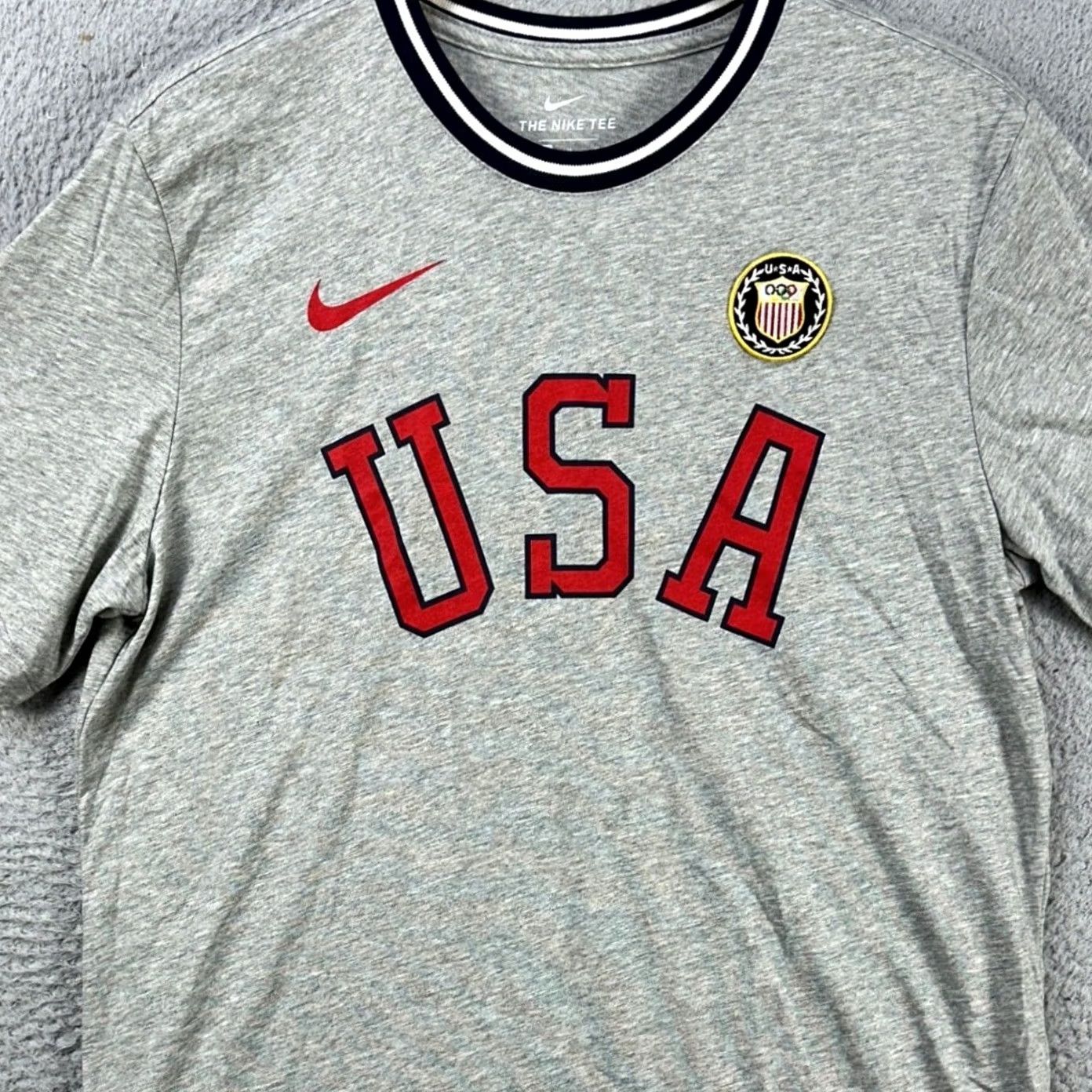 Nike Nike T-Shirt Crew Neck Tee Men Medium Gray Team USA Olympic United States Swoosh Size US M / EU 48-50 / 2 - 2 Thumbnail