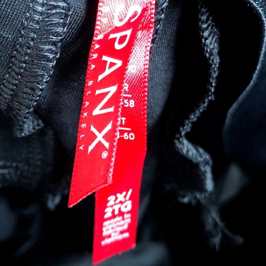 Spanx Spanx Pants Black WhiteStripe Pull On High Rise Skinny Stretch 2XL Size 24" / US 00 / IT 34 - 4 Thumbnail