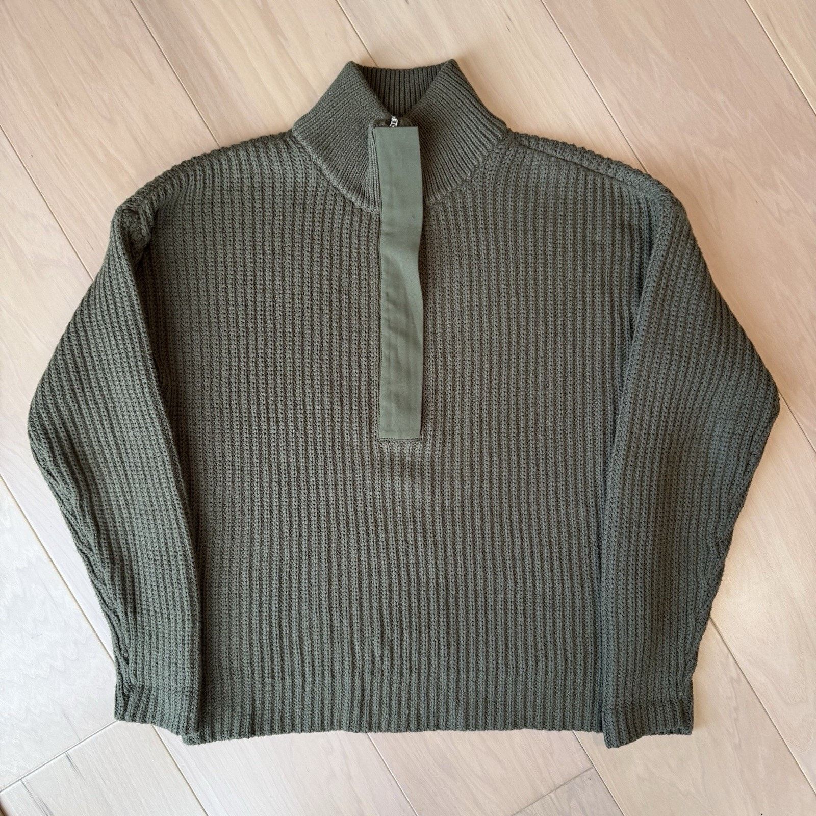 Outerknown Outerknown Sweater Small Green 1/2 Zip Cotton Pullover Size US S / EU 44-46 / 1 - 2 Thumbnail