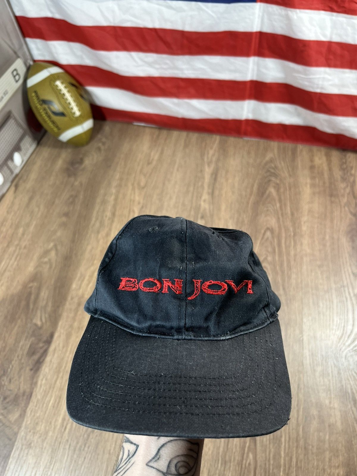 Bon Jovi × Vintage Vintage Rare Bon Jovi Cross Road Cap Size ONE SIZE - 1 Thumbnail