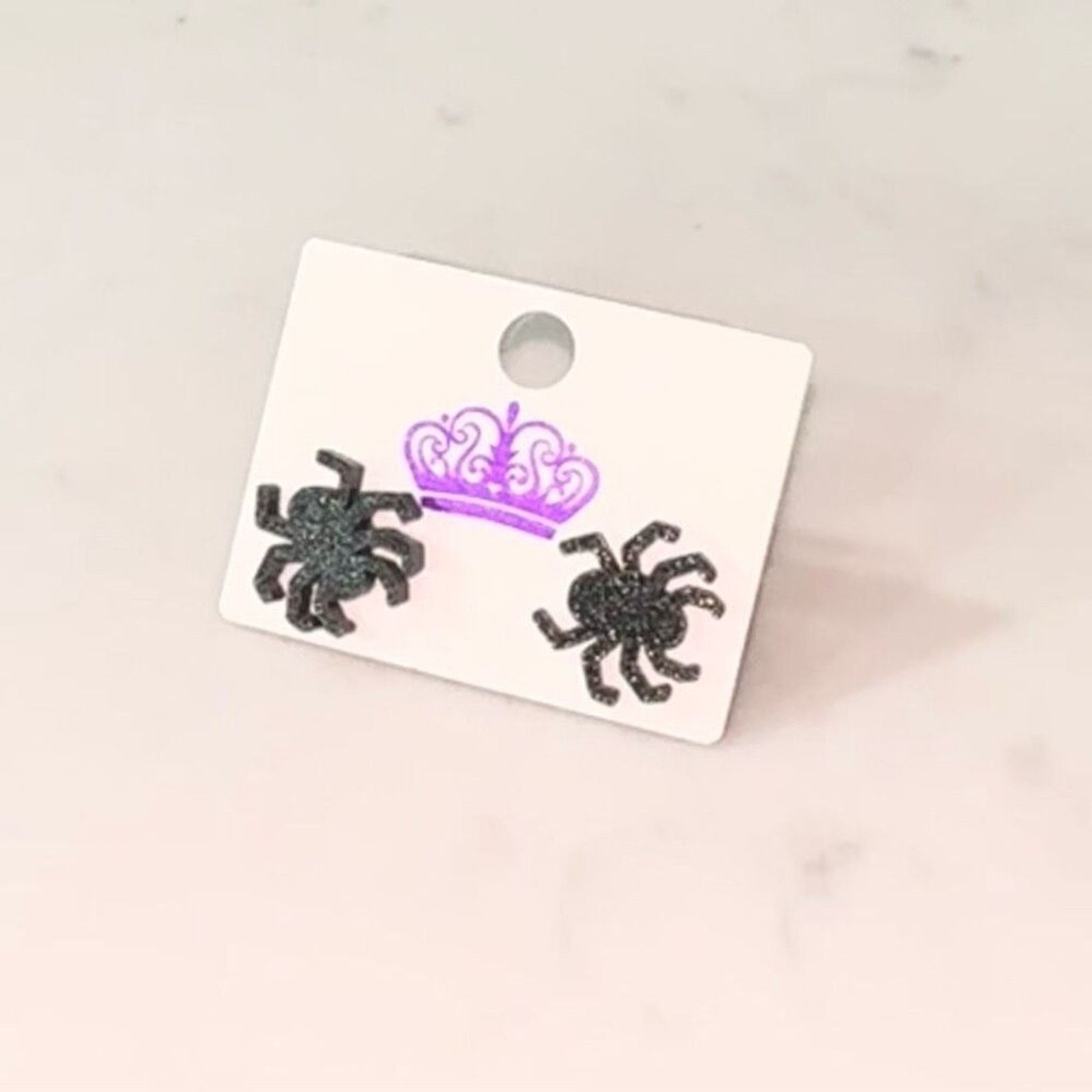 Other Spooky Black Glitter Spider Earrings | Sz OS, NWOT Size ONE SIZE - 3 Thumbnail