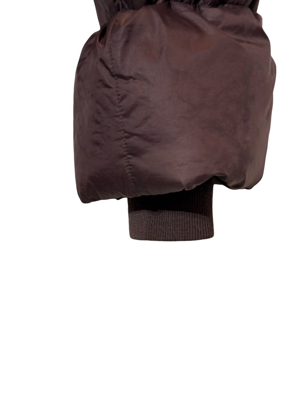 Rick Owens Burgundy puffer jacket with neck wrap Size US S / EU 44-46 / 1 - 4 Thumbnail