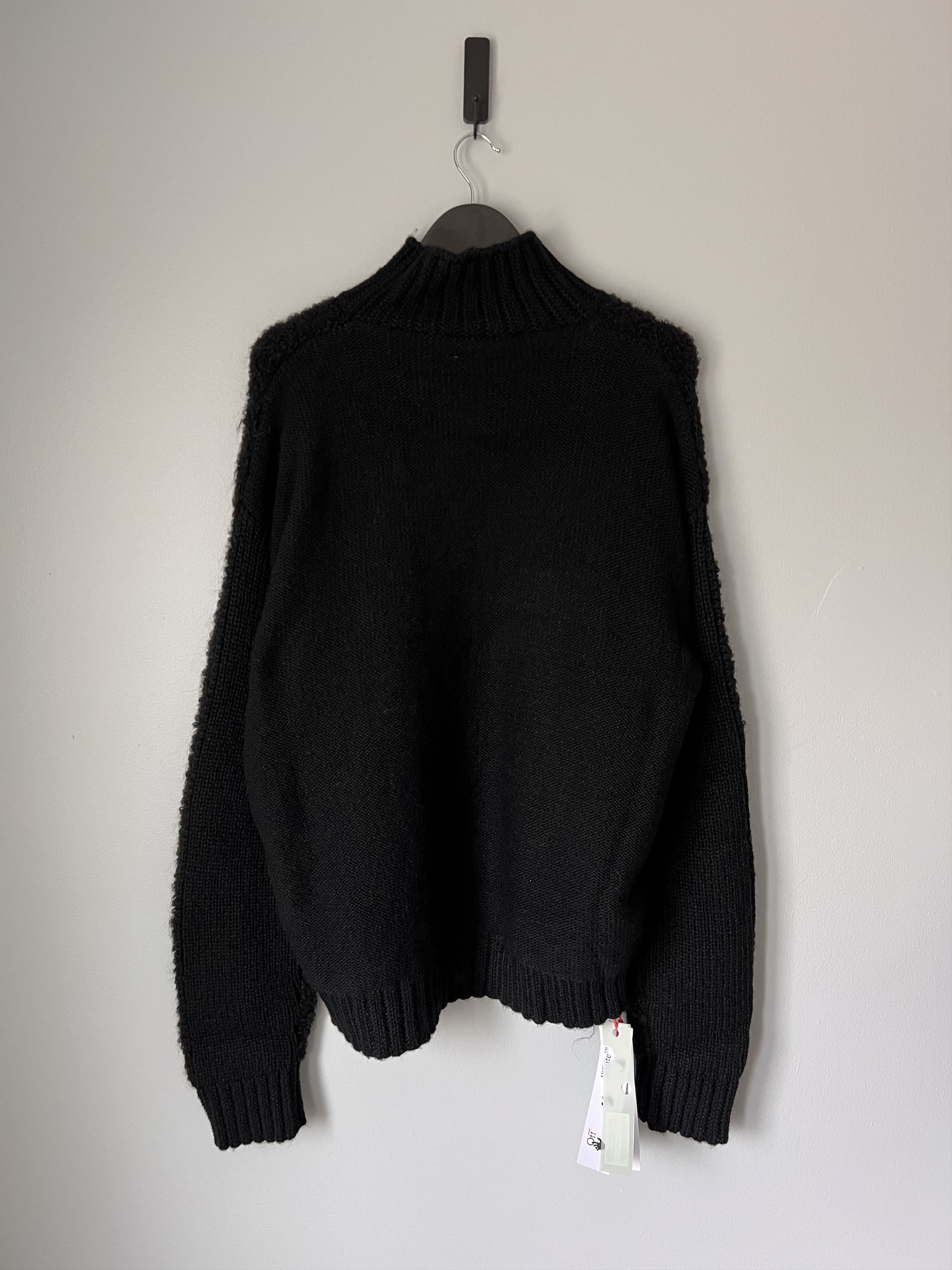 Off-White Off White Arrow Daddy Knit Mockneck Sweater in Black Size US XXL / EU 58 / 5 - 5 Thumbnail