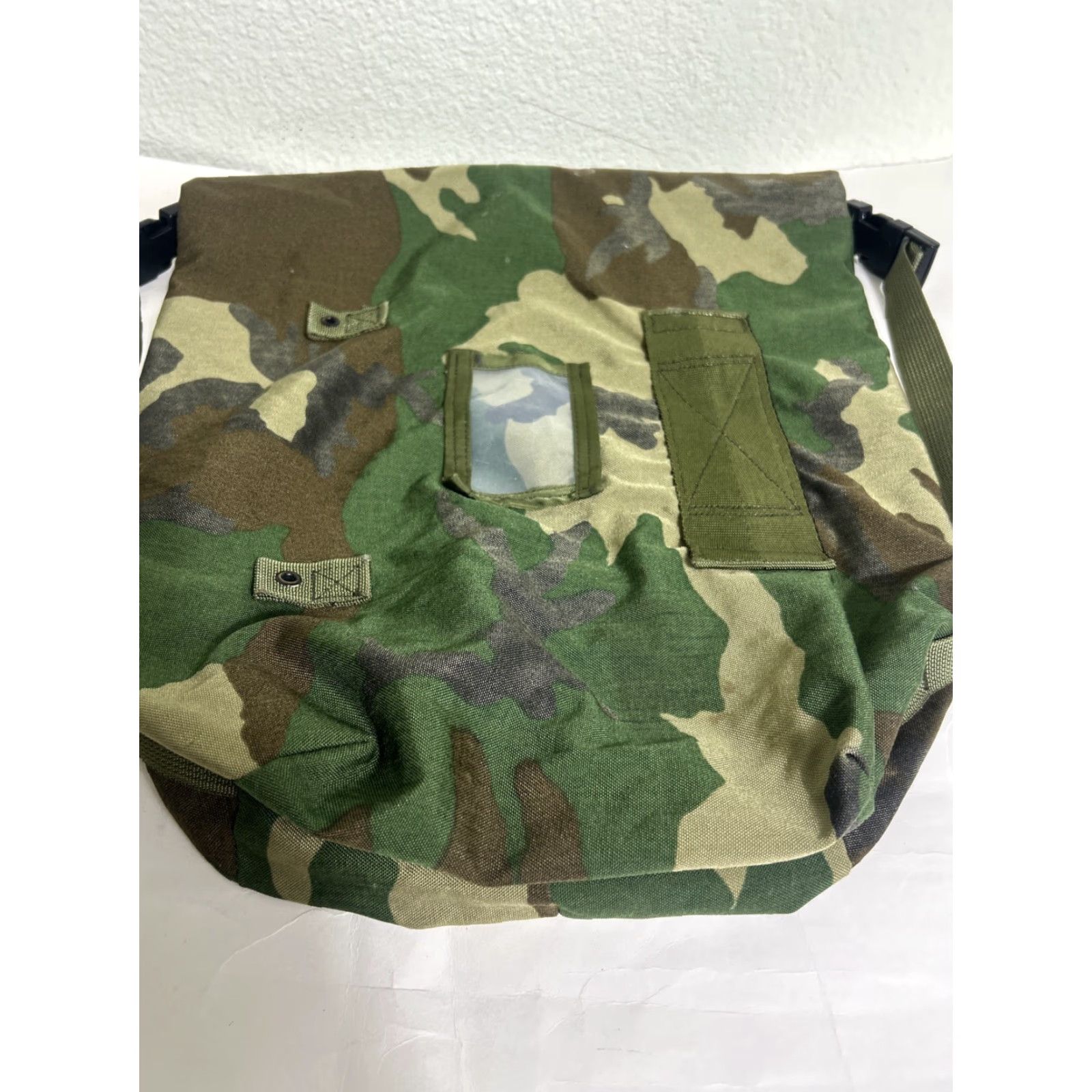 Vintage Unbranded Camo Rucksack Fold over Hook Loop 25x8x6 Size ONE SIZE - 5 Thumbnail