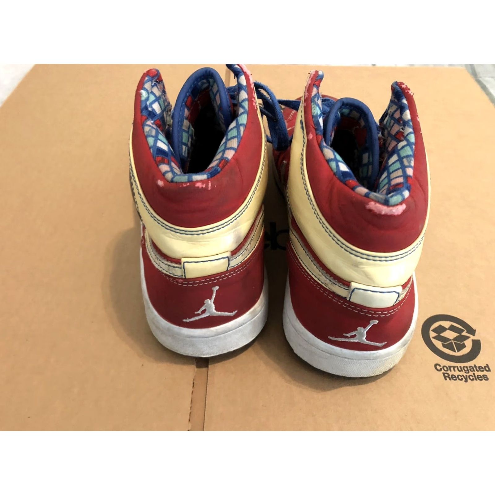 Nike Nike Air Jordan 1 Retro LS Sport Varsity Red Blue 315794-611 Mens 9.5 Red Retro Sneaker Mens Size ONE SIZE - 4 Thumbnail