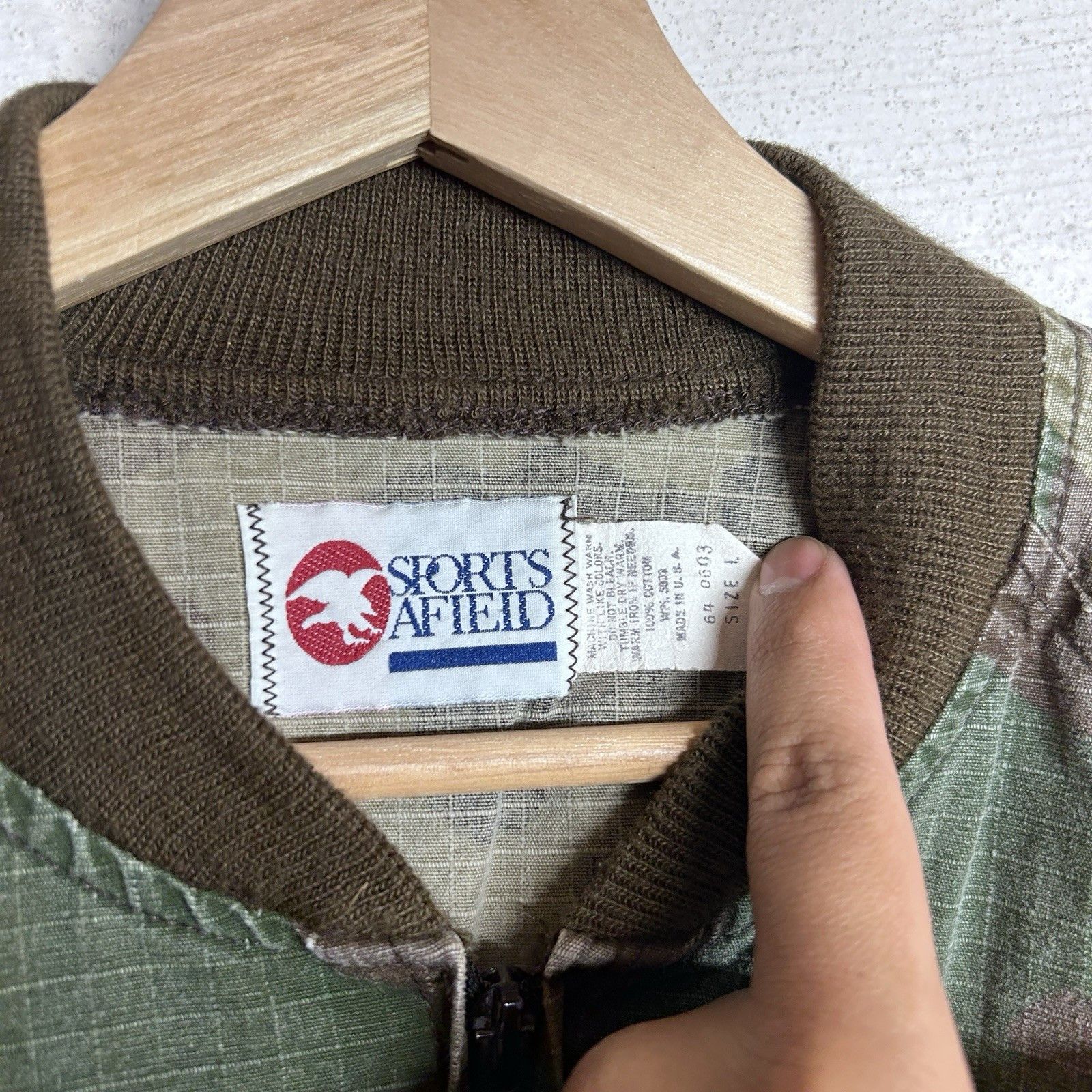 Sports Afield Vintage 90’s Sports Afield Camo Bomber Jacket Size Large Size US L / EU 52-54 / 3 - 3 Thumbnail