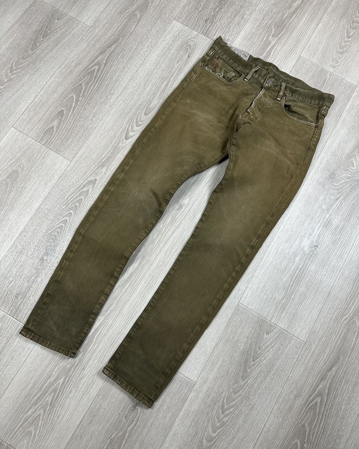 Polo Ralph Lauren × Vintage Vintage Polo Ralph Lauren Sullivan Slim Denim Olive Jeans Size US 30 / EU 46 - 3 Thumbnail