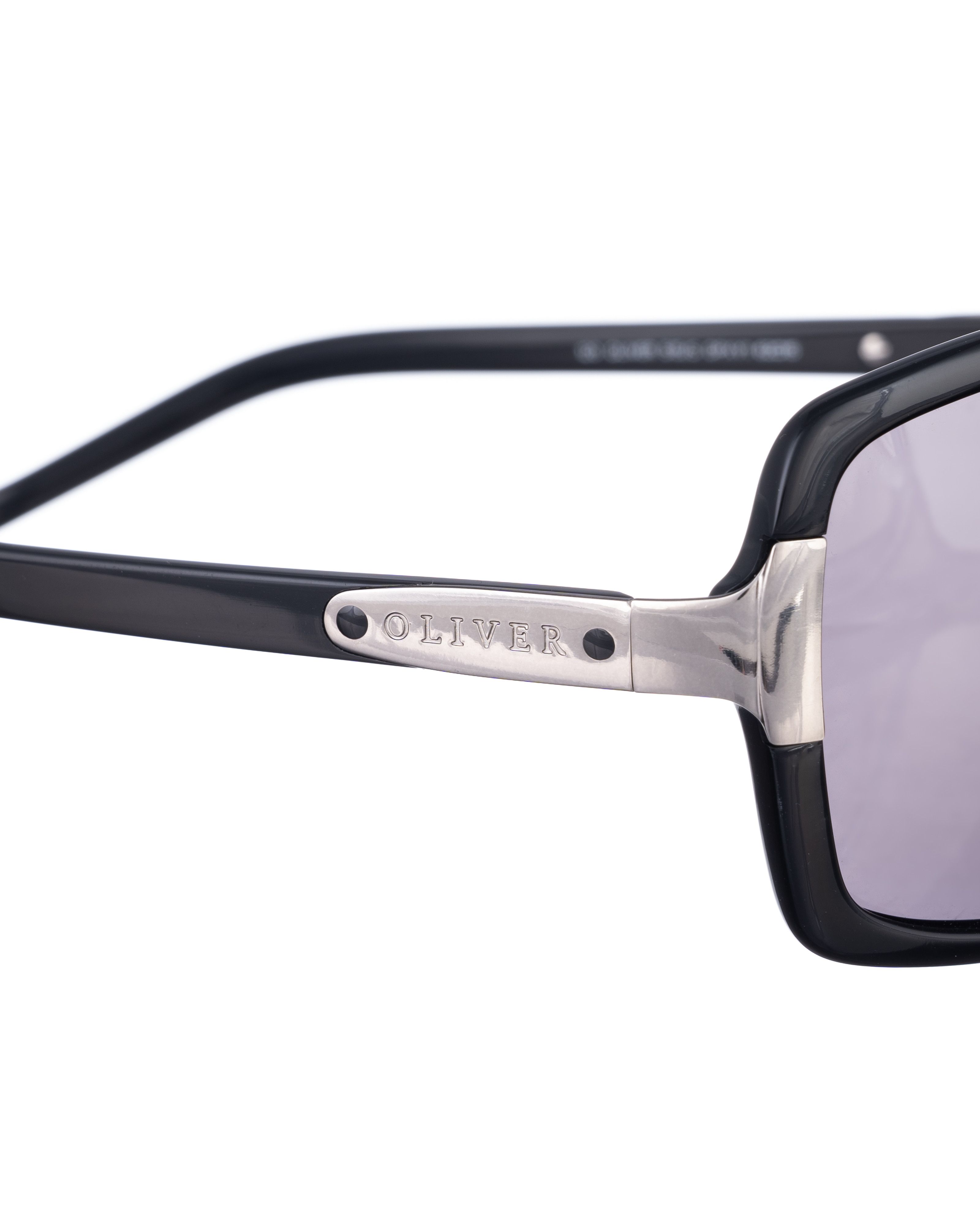 Valentino Oliver by Valentino 00s Black & Silver Wraparound Sunglasses Size ONE SIZE - 3 Thumbnail