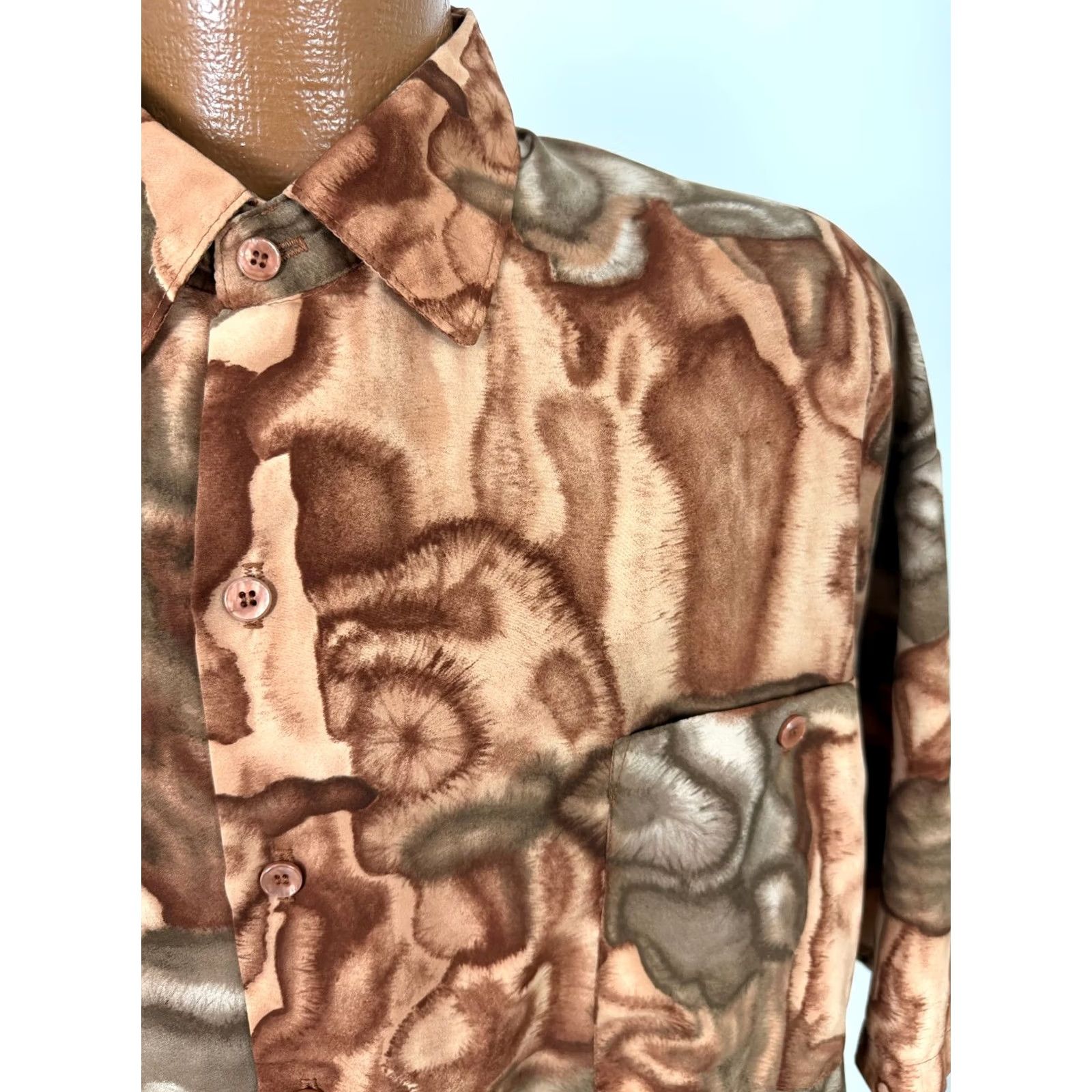 Vintage VINTAGE Alan Stuart Shirt Men XL Abstract Button-Up Silky Polyester USA Made Size US XL / EU 56 / 4 - 5 Thumbnail