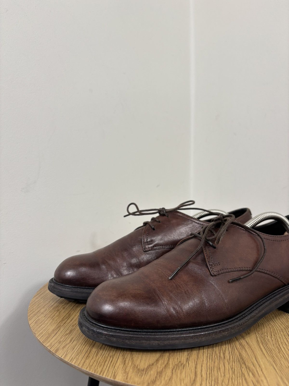 Pantanetti Pantanetti Men’s Italian Brown Leather Derby Shoes Size US 7 / EU 40 - 9 Thumbnail