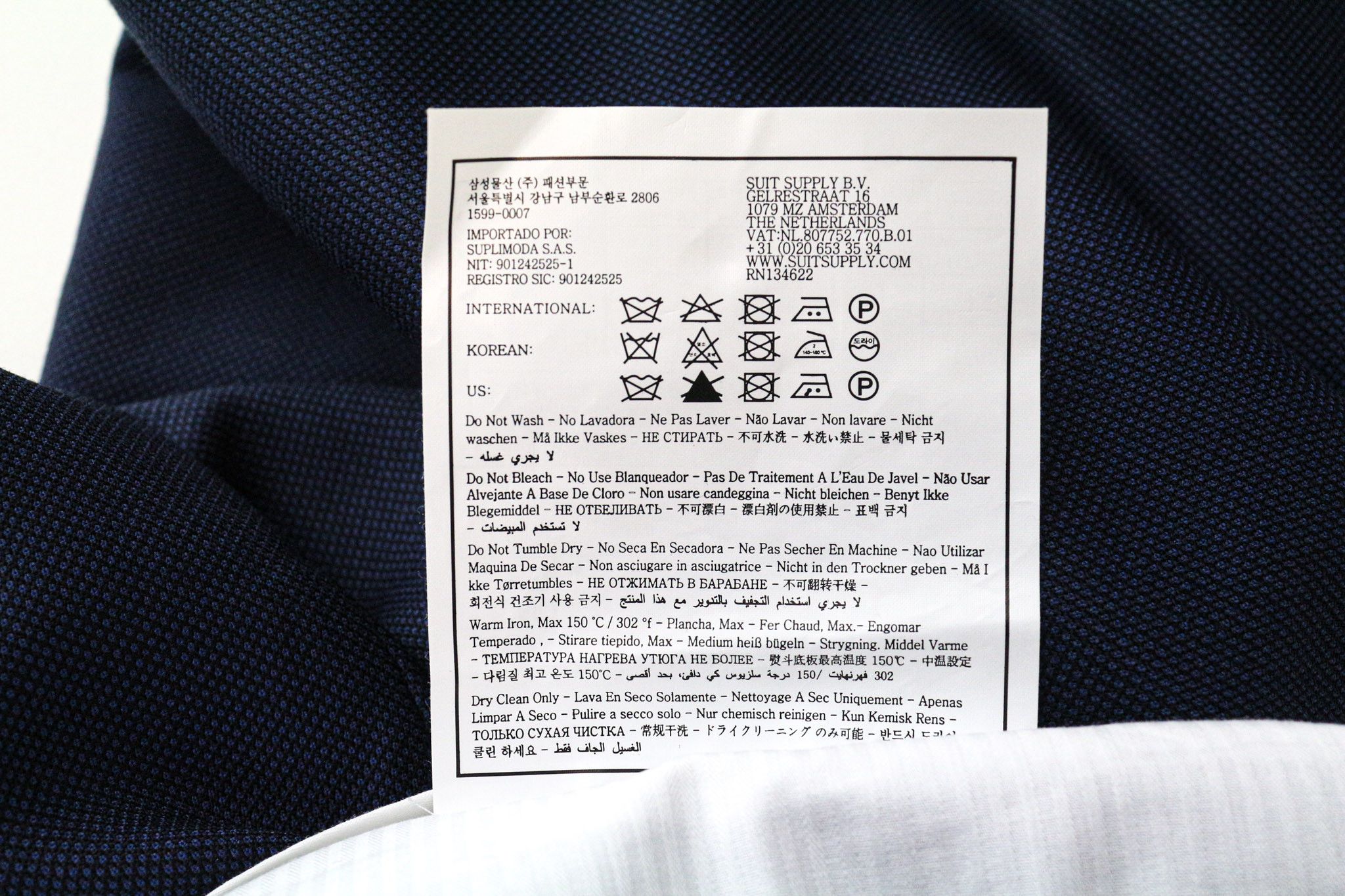 Suitsupply LA SPALLA UK44R Blue Wool Pleated 2 Piece Suit 75829 Size 44R - 14 Thumbnail