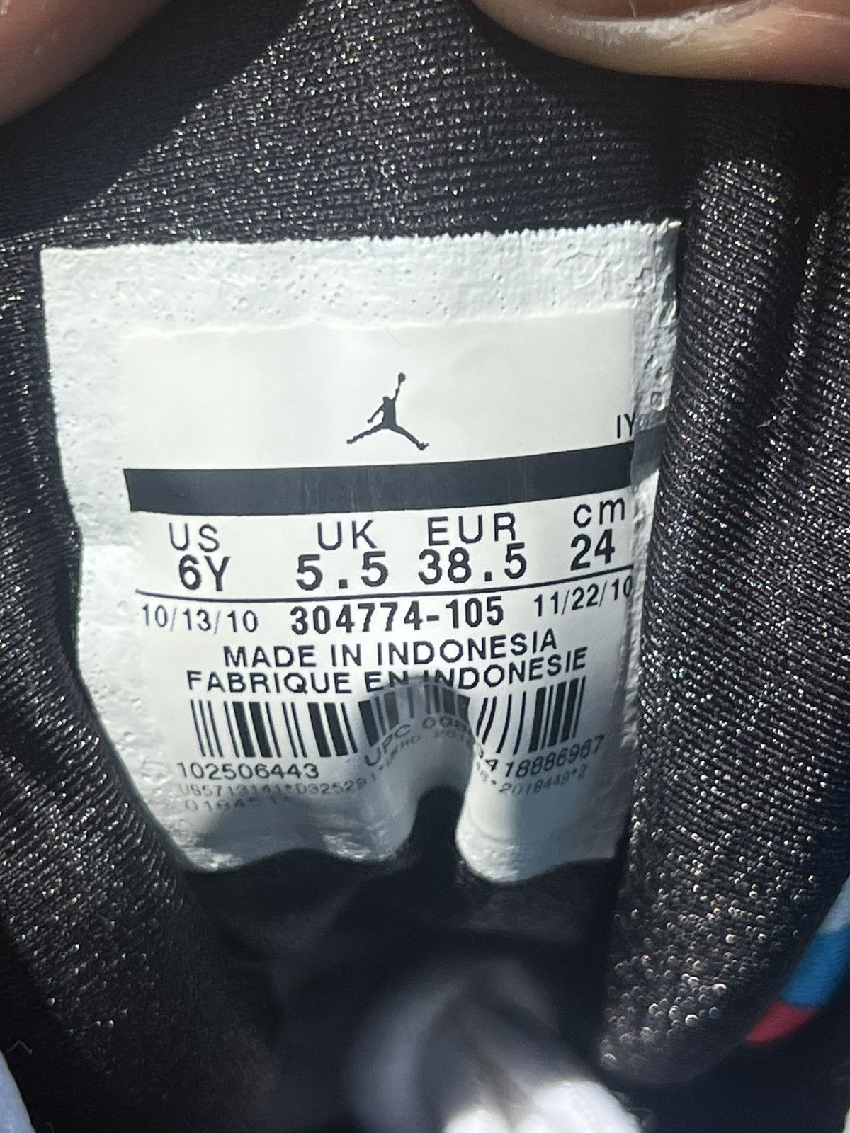 Jordan Brand CLEAN Air Jordan 7 size 6 VII Orion Blue 2011 shoes Size US 6 / EU 39 - 11 Thumbnail