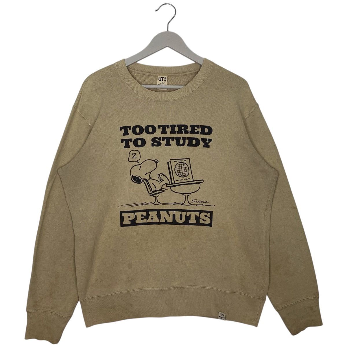 Vintage Vintage Peanuts Printed Crewneck Sweatshirt Brown Size L Size US M / EU 48-50 / 2 - 1 Thumbnail