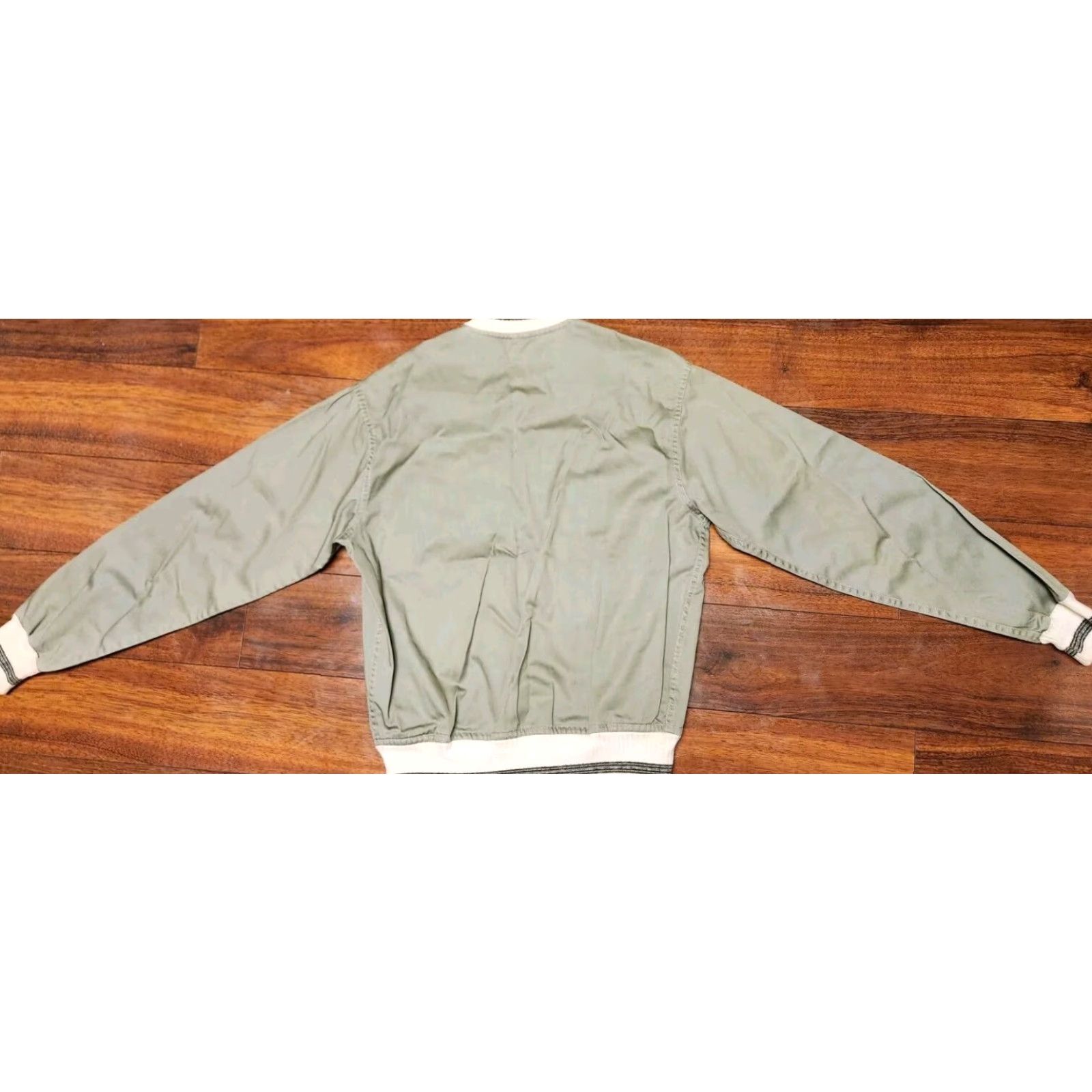 Etro Mr Bill Jacket Adult Size S Small Full Zip Work Chore Sailing Retro Lightweight Vintage Olive Solid Pattern Size US S / EU 44-46 / 1 - 6 Thumbnail