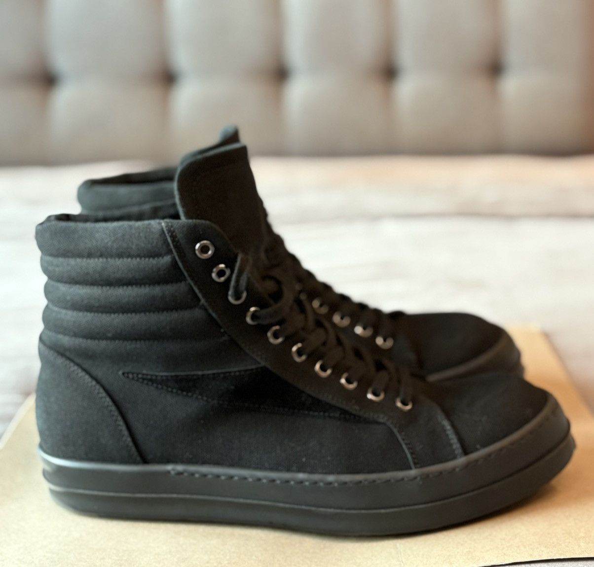 Rick Owens Drkshdw Vintage Hi Top sneakers Size US 12 / EU 45 - 1 Thumbnail