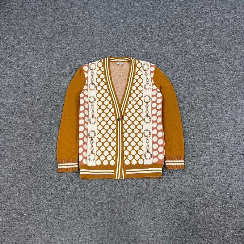 Other Hermes Buckle Polka Dot Wool Knit Cardigan Size XS / US 0-2 / IT 36-38 - 1 Thumbnail