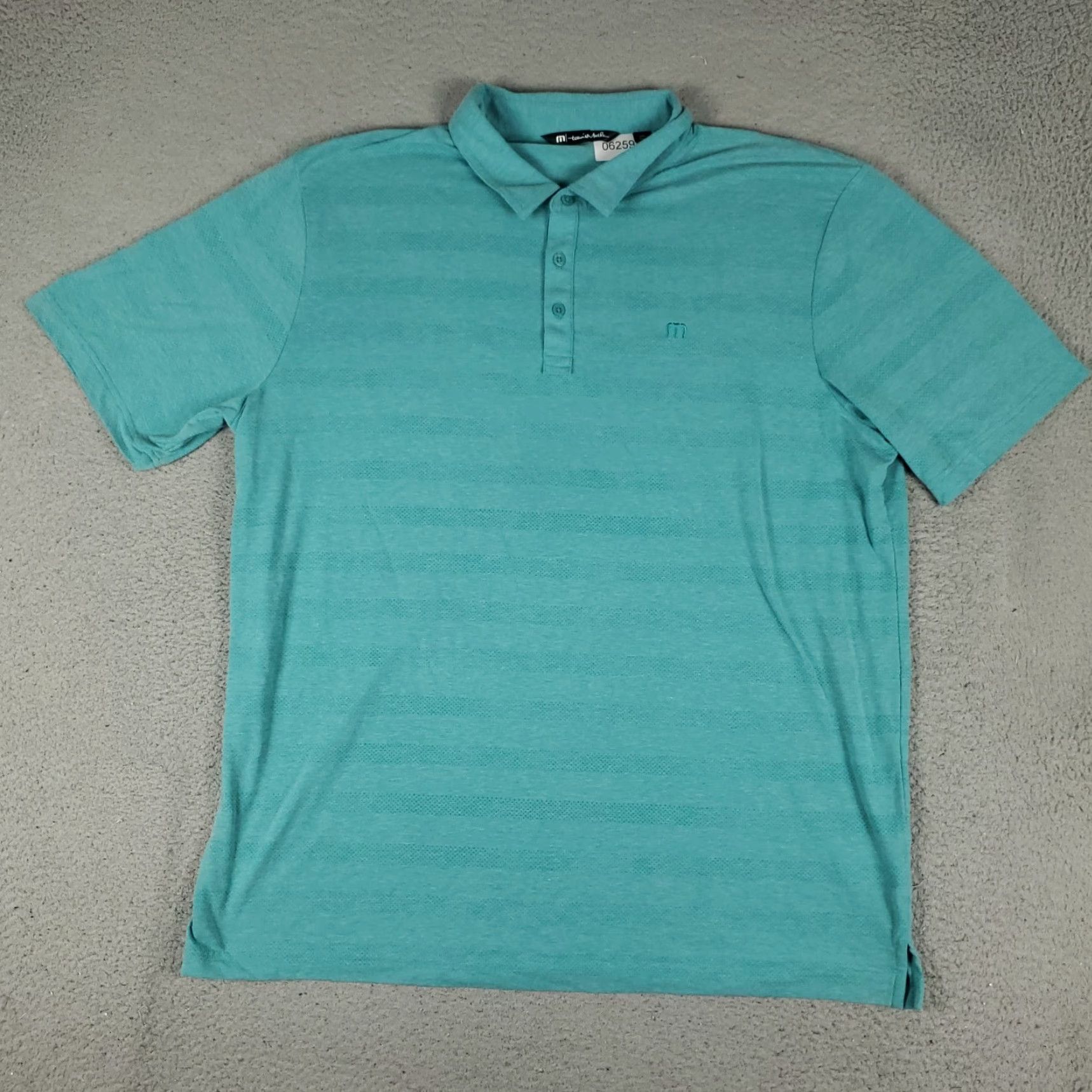 TravisMathew VINTAGE Travis Mathew Polo Shirt Mens 2XL Teal Striped Short Sleeve Golf Casual Shirt Mens 2XL Teal Striped Polo Size US XXL / EU 58 / 5 - 2 Thumbnail