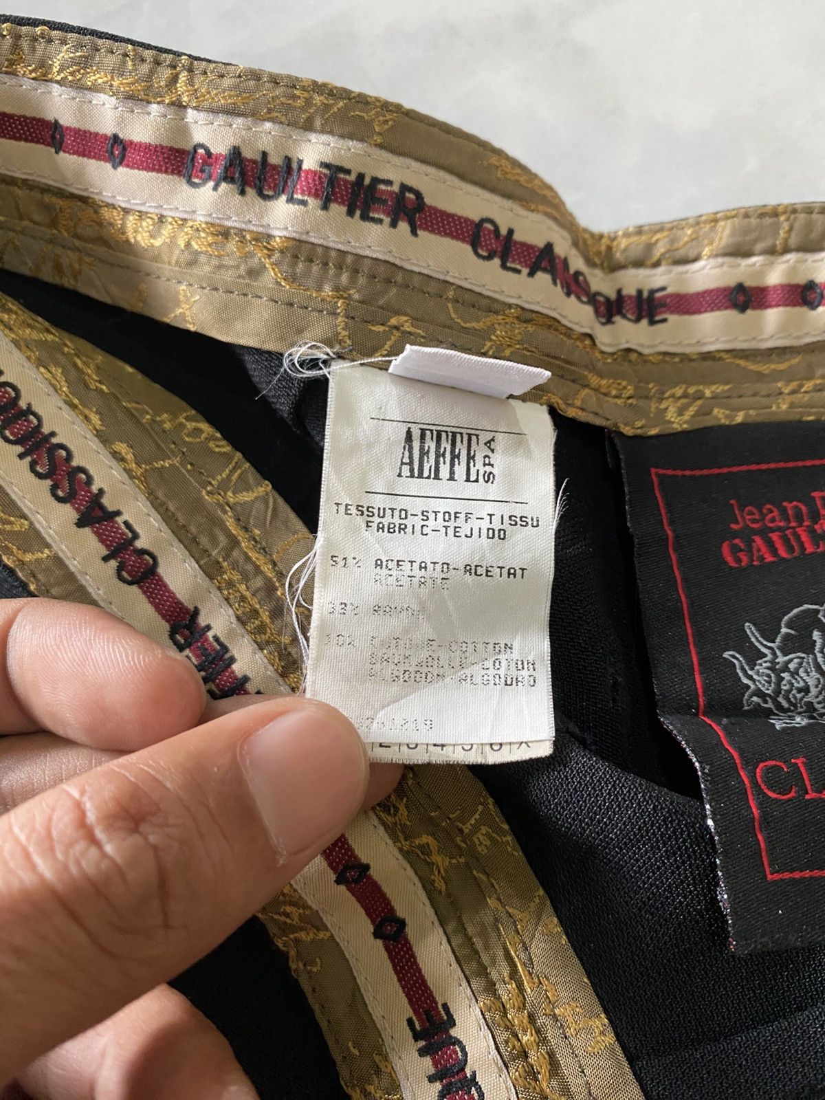 Jean Paul Gaultier Jean Paul Gaultier Classique Black High-Waist Wide-Leg Pants Size 25" / US 0 / IT 36 - 15 Thumbnail