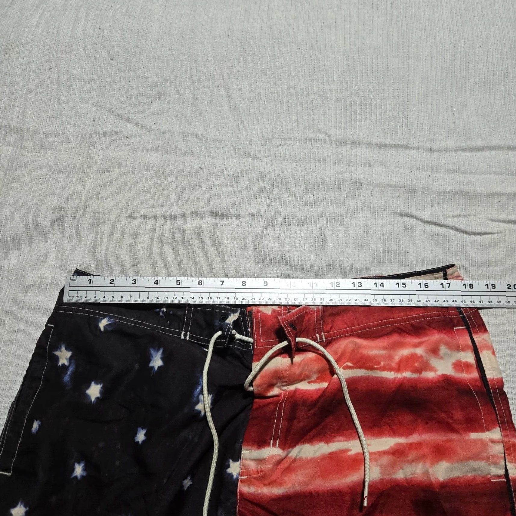 American Eagle Outfitters American Eagle Outfitters USA Flag Swim Trunks Adult Men's L Large Multicolor Polyester Trunks Bottom L Regular Men Size US 33 - 4 Thumbnail